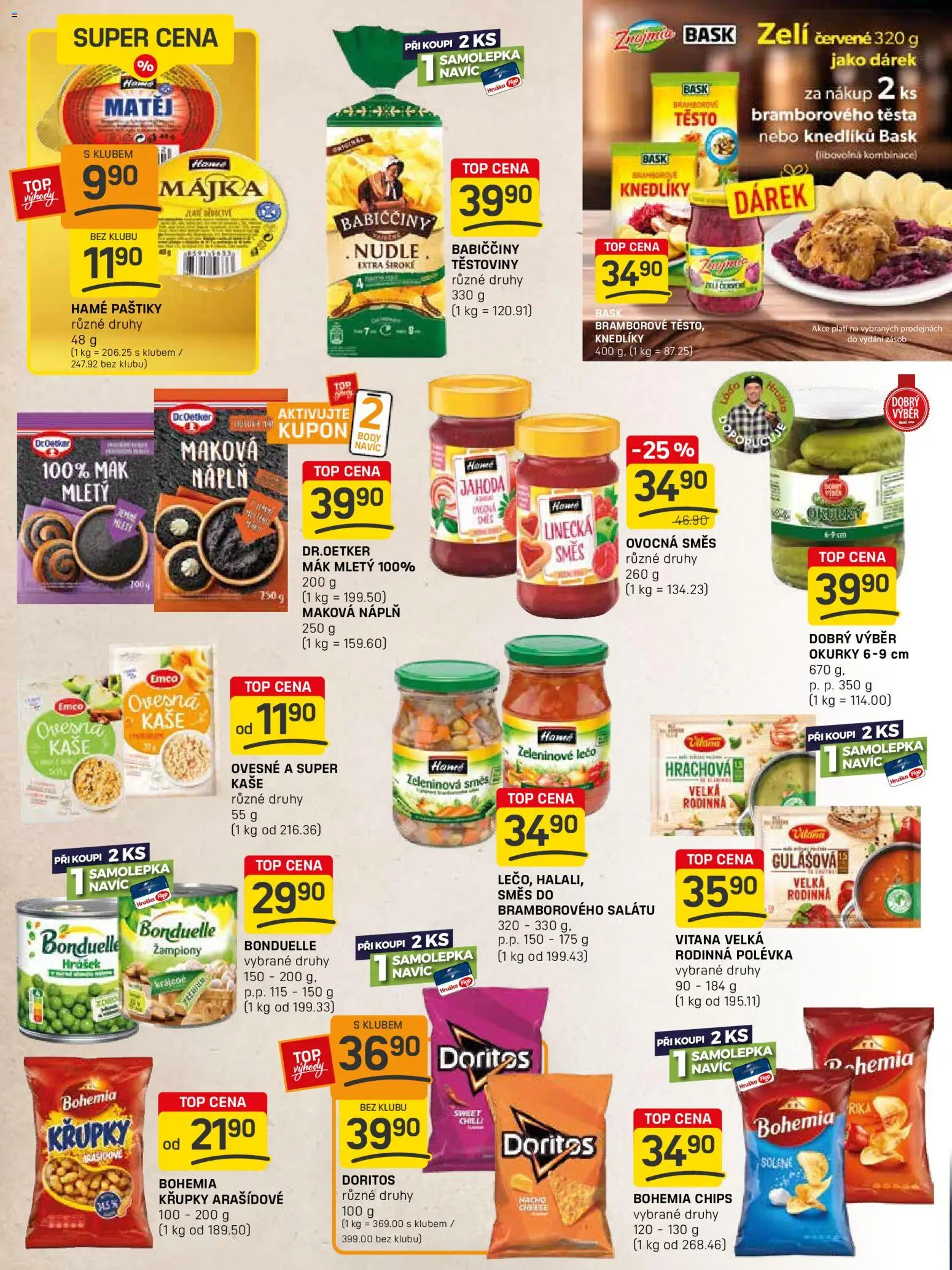 Flop leták - FlopTop od 12.11.2025 | Strana: 8 | Produkty: Mák mletý, Okurky, Doritos, Bohemia chips