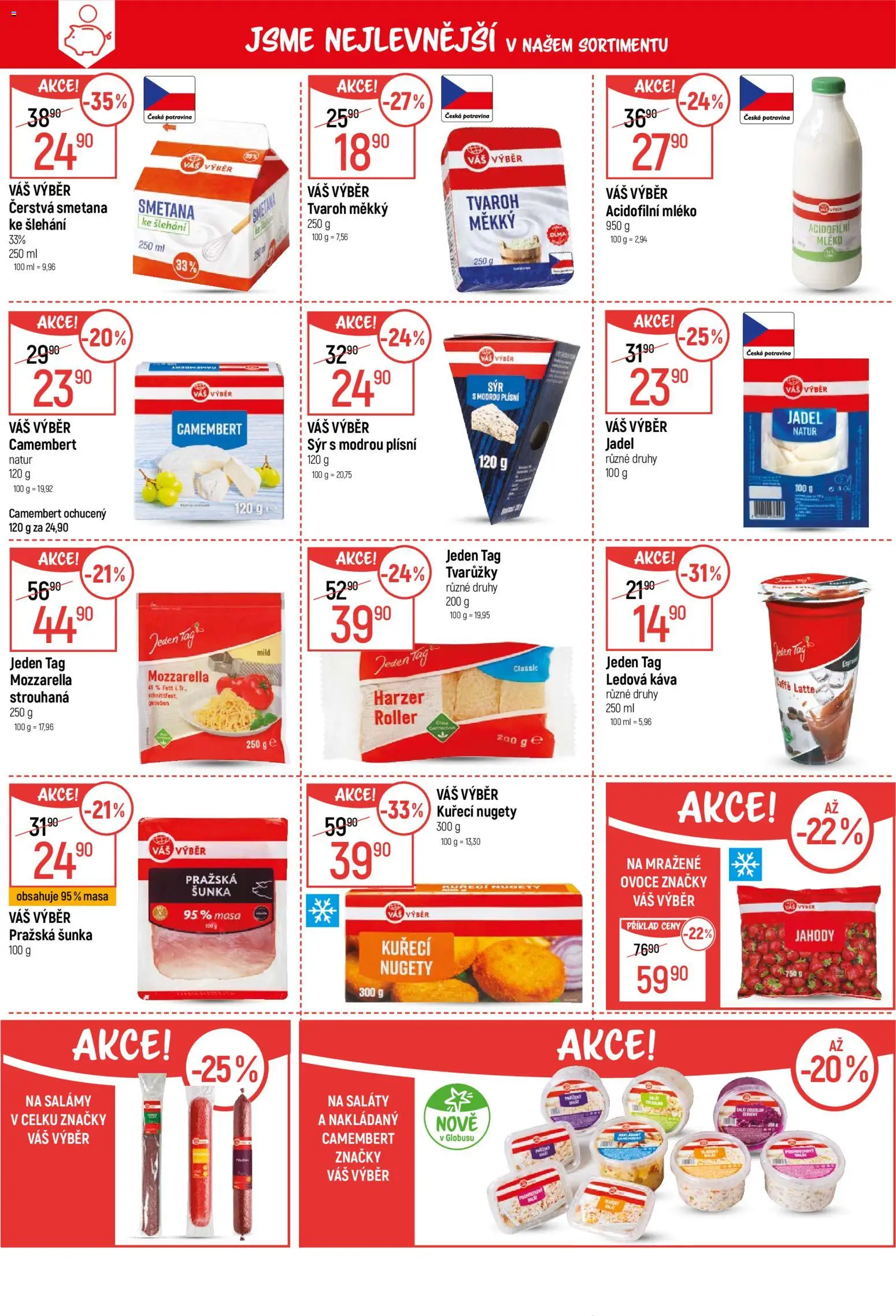 Globus leták - Plzeň od 18.03.2026 | Strana: 7 | Produkty: Mléko, Káva, Tvaroh, Mozzarella