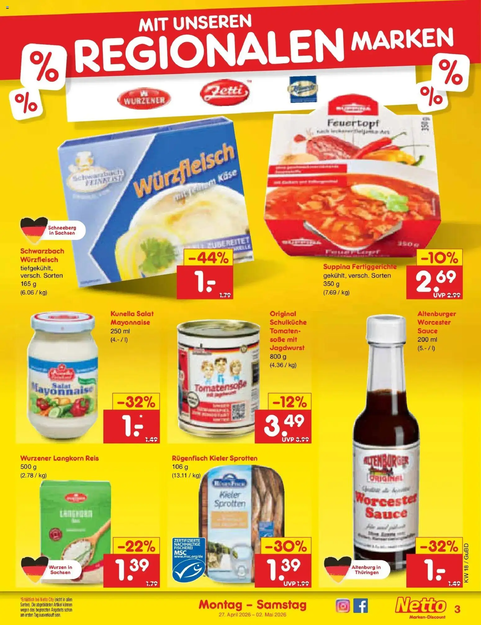 Netto Marken-Discount Prospekt Augustusburg	 – gültig ab 27.04.2026 | Seite: 35 | Produkte: Tomaten, Mayonnaise, Soße, Salat