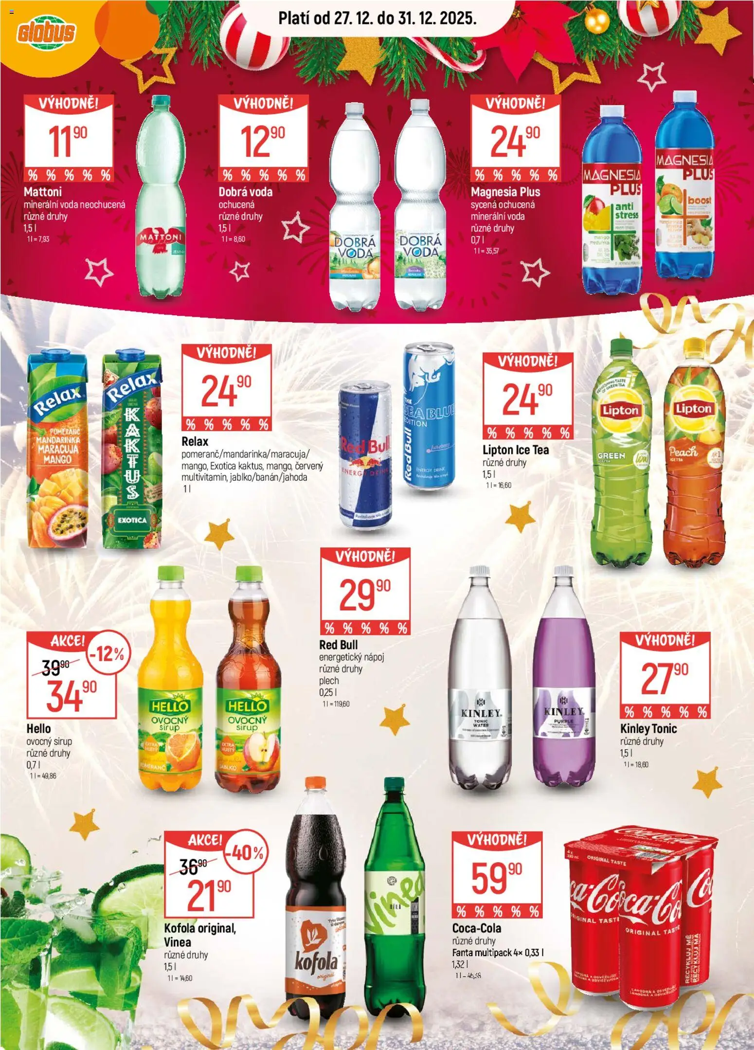 Globus leták od 27.12.2025 | Strana: 9 | Produkty: Magnesia, Energetický nápoj, Plech, Tonic