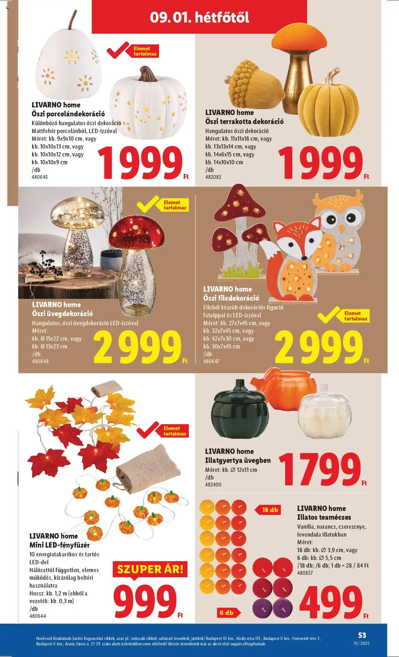 Lidl akciós ujság - amely érvényes a következő dátumtól: 28.08.2025 | Oldal: 53 | Termékek: Játékok, Teamécses, Illatgyertya, Levendula