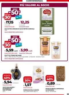 Volantino COOP del 22.05.2025 | Pagina: 23 | Prodotti: Olive, Farina, Aceto, Olio extra vergine