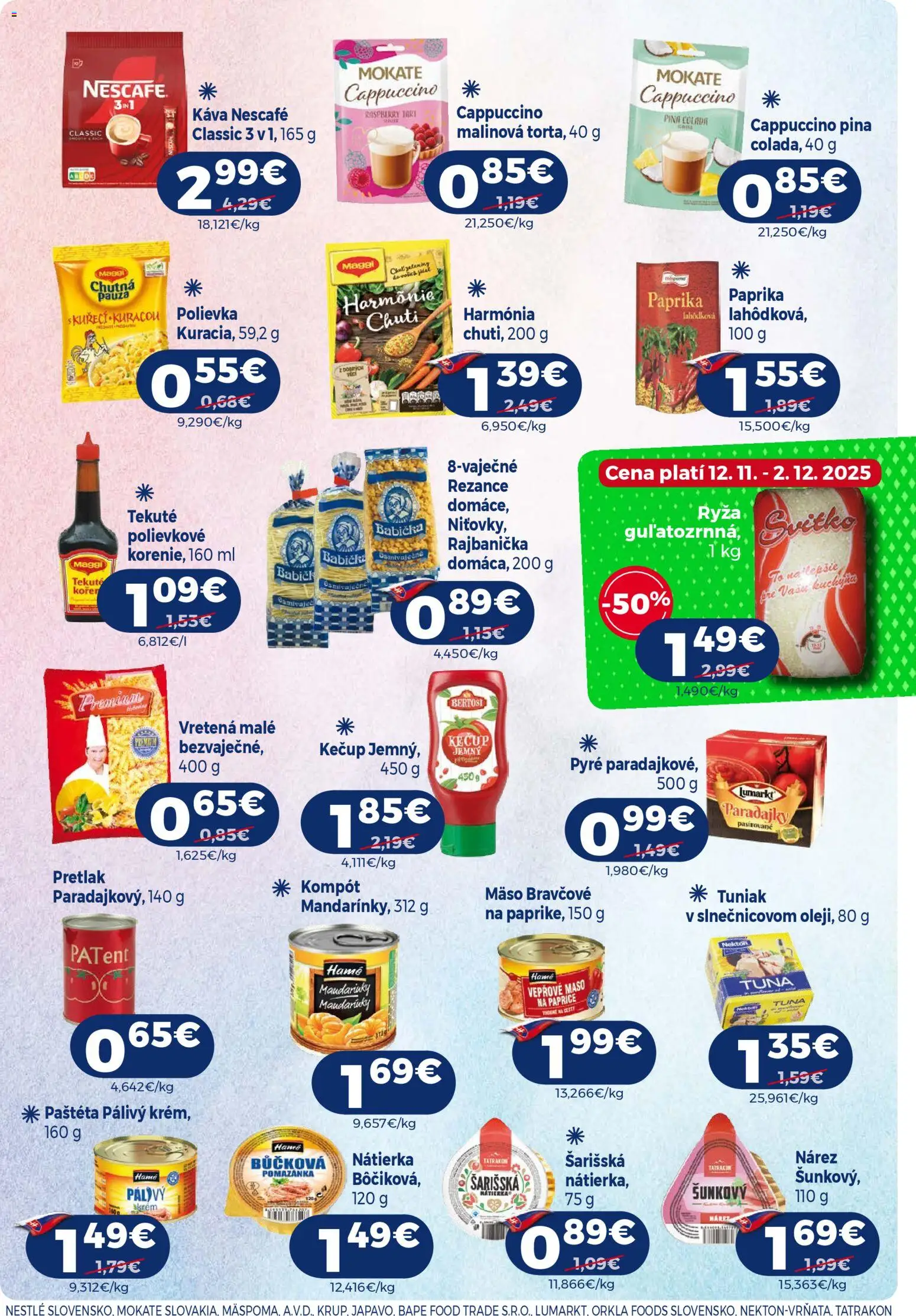 Nové Milk Agro akcie – leták je platný od 26.11.2025 | Strana: 13 | Produkty: Káva, Ryža, Kečup, Mandarinky