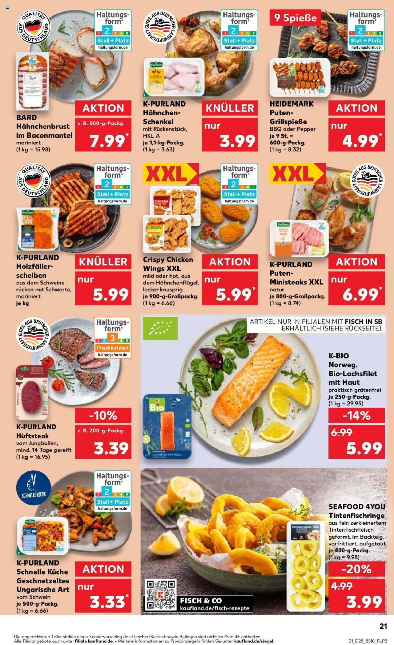 Kaufland prospekt Frankenthal	 - gültig ab dem 09.07.2025 | Seite: 21 | Produkte: Hahnchen, Küche, Spieße, Hahnchenbrust