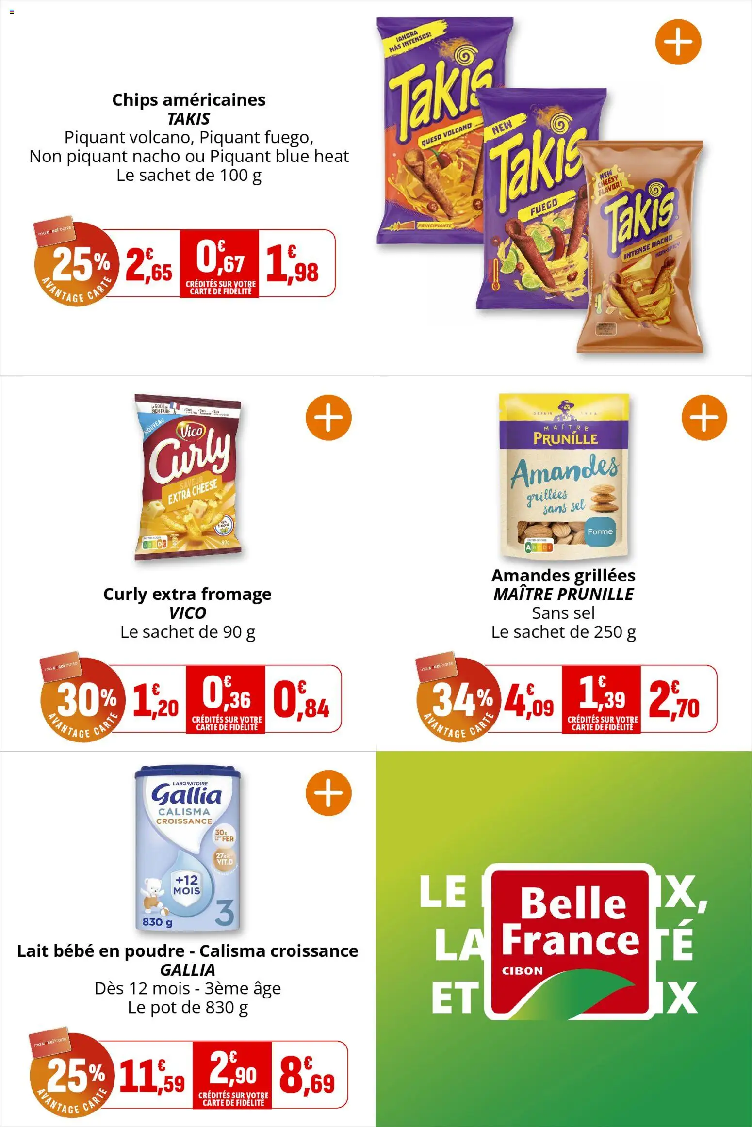 {H1} | Page: 29 | Produits: Sel, Lait, Chips, Amandes