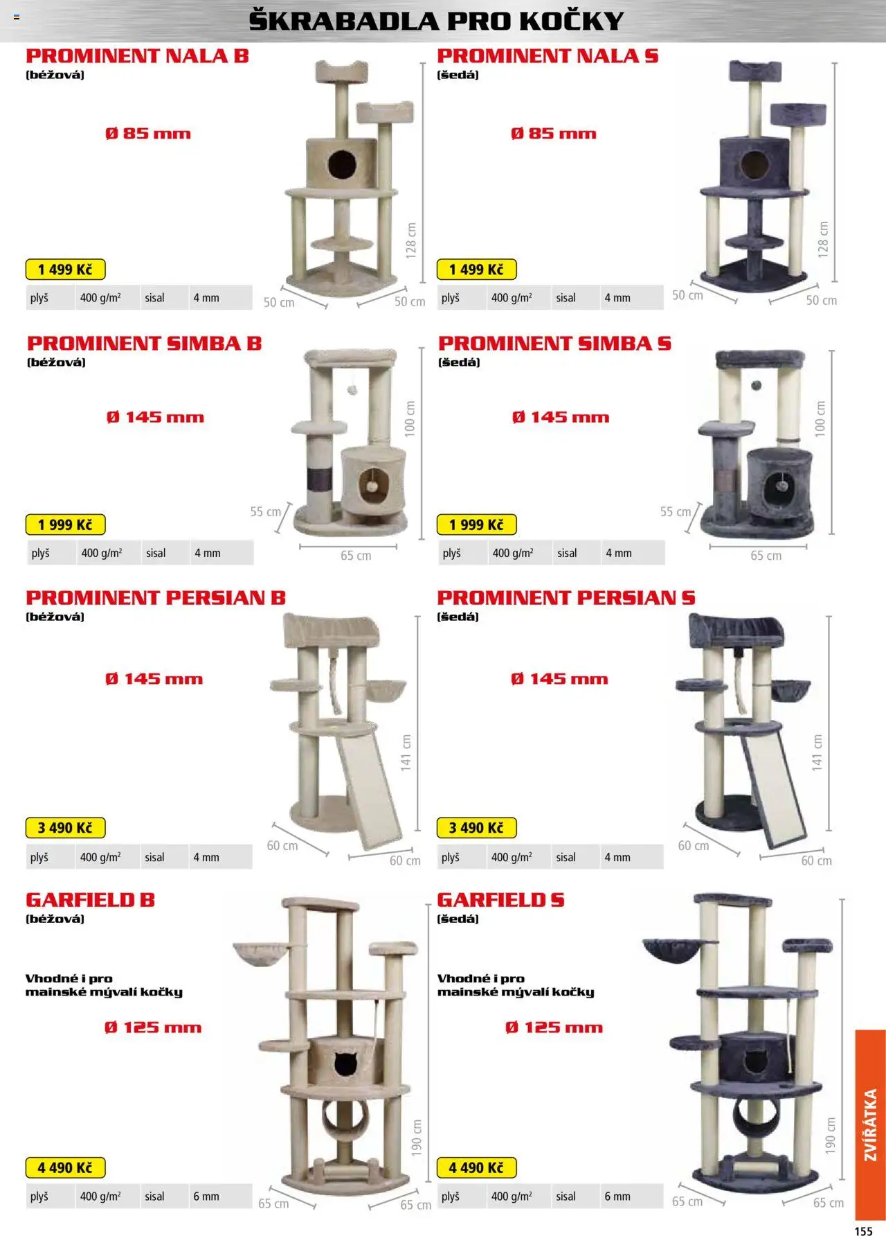Hecht katalog - Jaro-léto 2025 od 22.04.2025 | Strana: 155 | Produkty: Škrabadla pro kočky