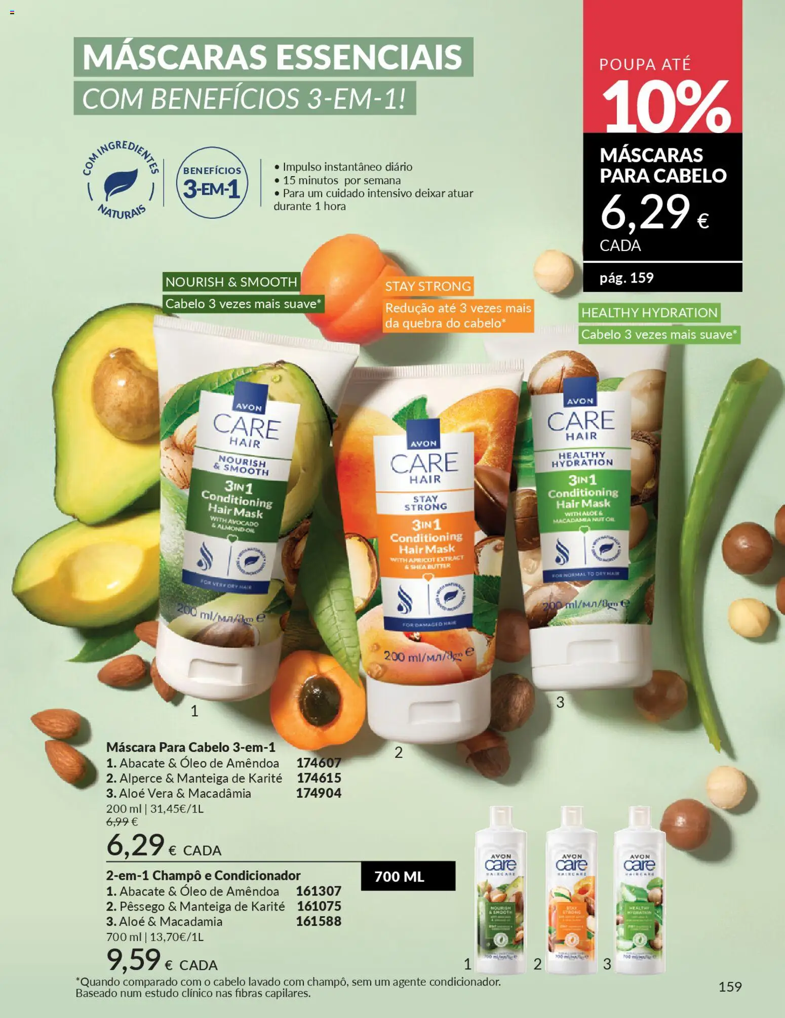 Catálogo Avon Campanha 1 │ válido de 01.01.2026 | Página: 159 | Produtos: Shampoo, Condicionador, Manteiga, Abacate