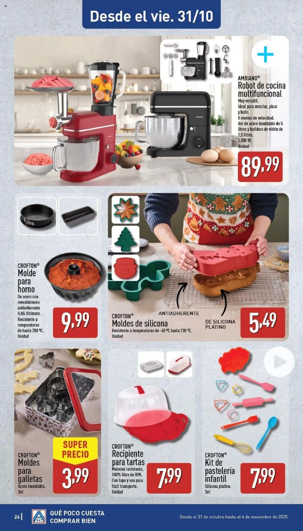 Aldi folleto Baleares │ válido desde el 27.10.2025 | Página: 26 | Productos: Galletas, Horno, Batidora, Robot