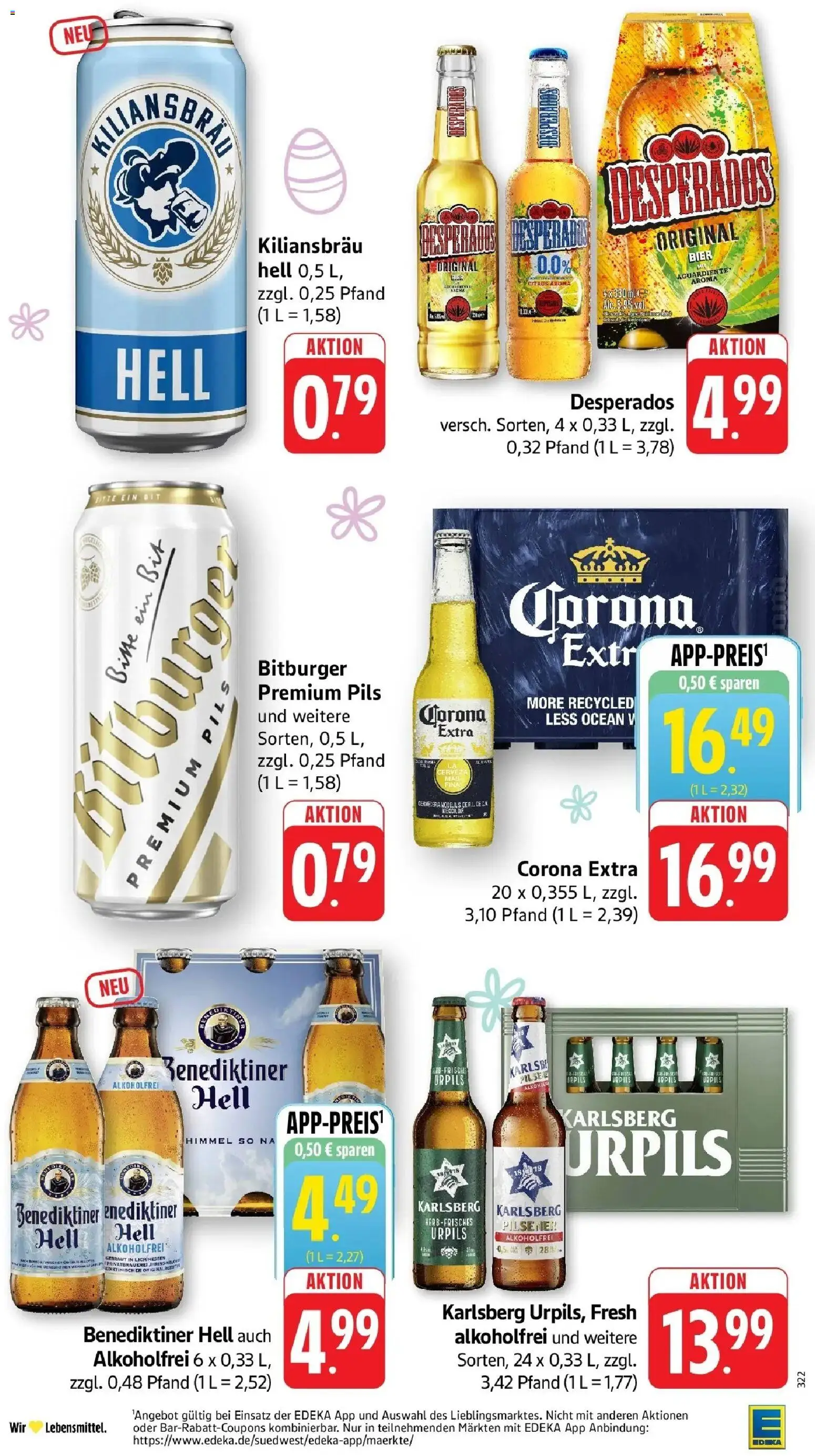 Edeka prospekt Friedrichsthal	 – gültig ab 30.03.2026 | Seite: 40 | Produkte: Bitburger, Bier, Pils, Desperados