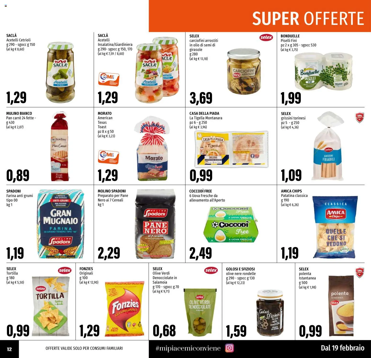 Volantino EMI del 19.02.2026 | Pagina: 12 | Prodotti: Olio, Olive, Farina, Piselli