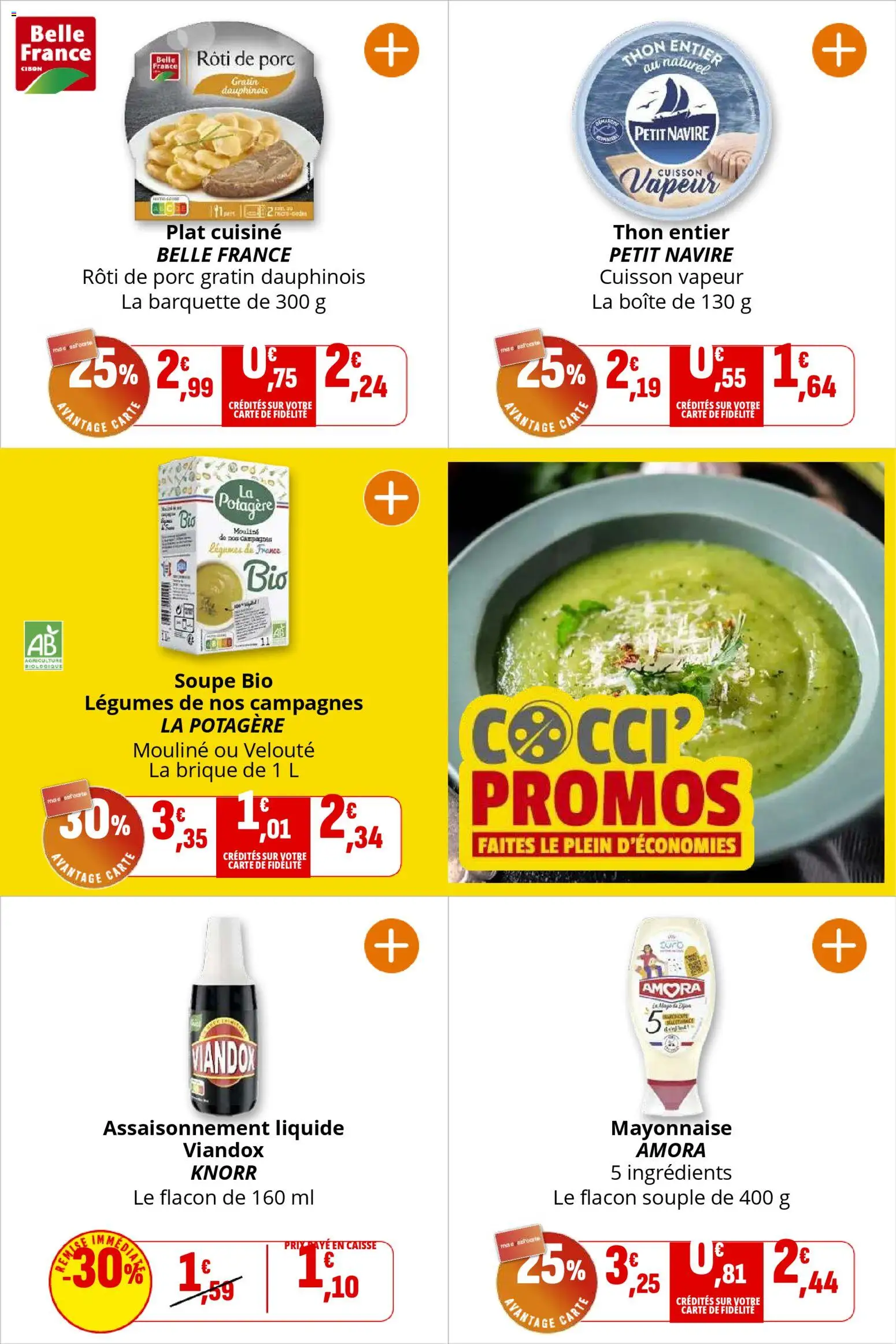 {H1} | Page: 23 | Produits: Soupe, Thon, Mayonnaise, Porc