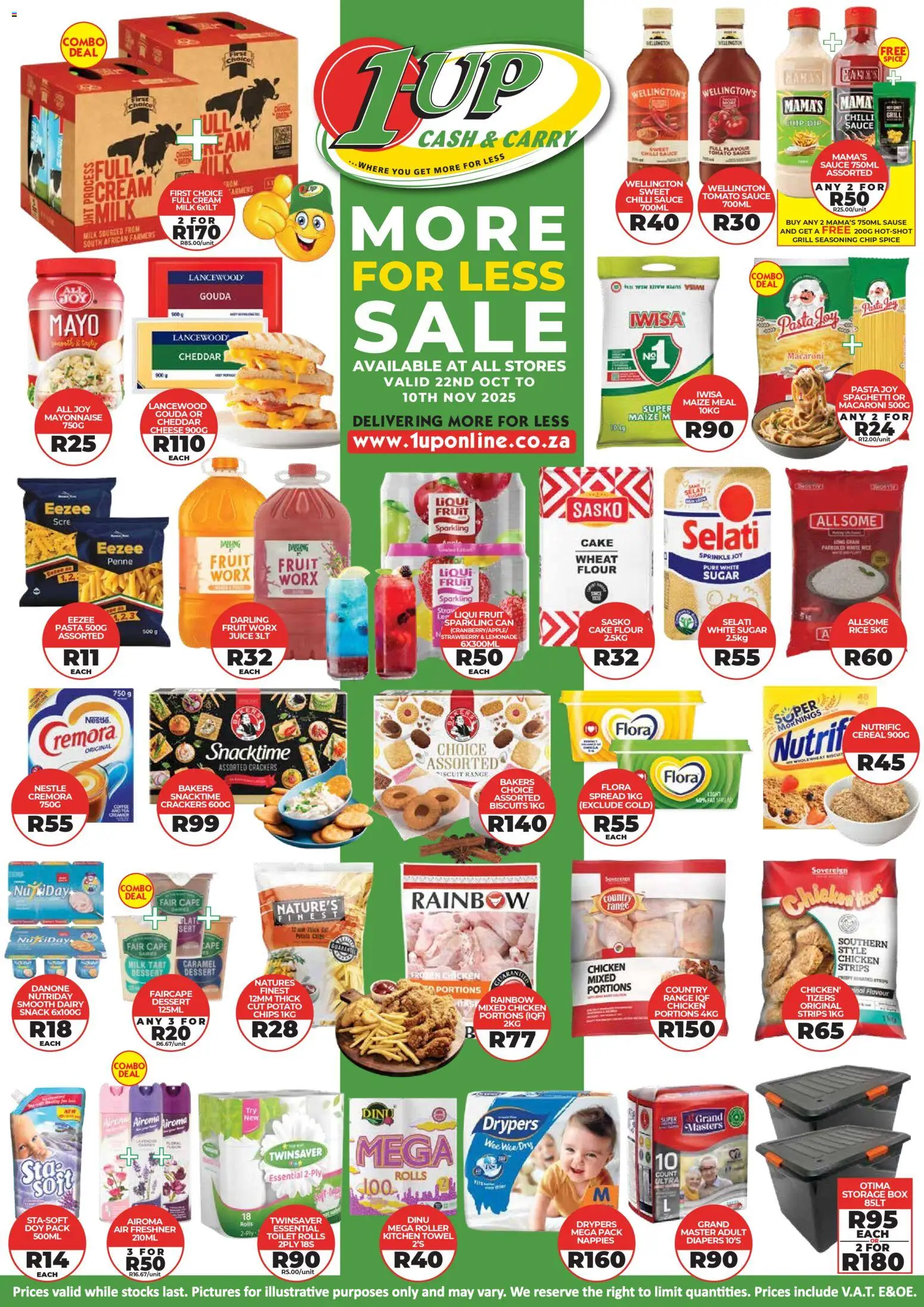New 1UP Cash & Carry catalogue – valid from 22.10.2025 | Page: 1 | Products: Grill, Pasta, Cream, Chilli