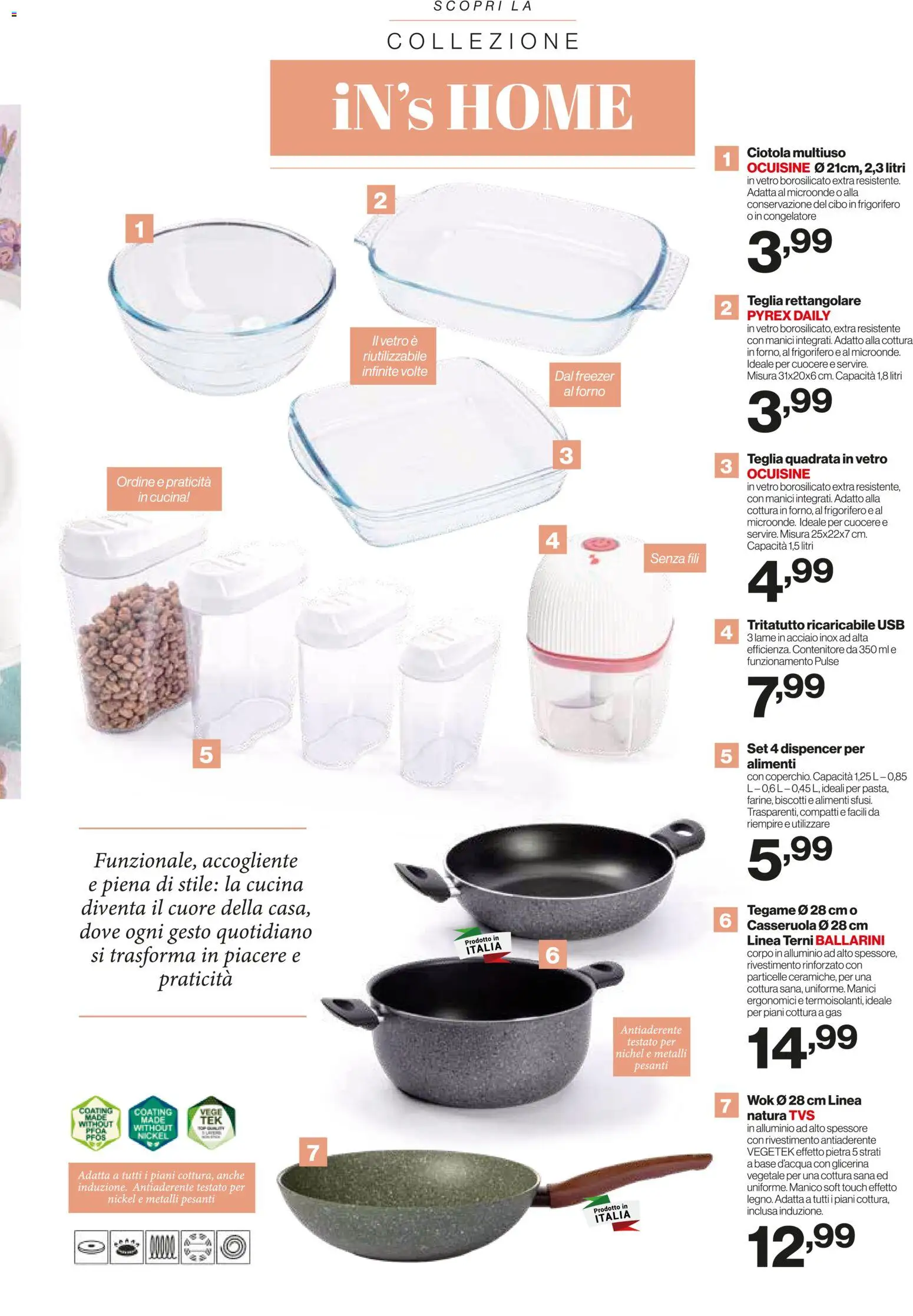 Volantino IN's del 11.03.2026 | Pagina: 17 | Prodotti: Teglia, Tritatutto, Frigorifero, Casseruola