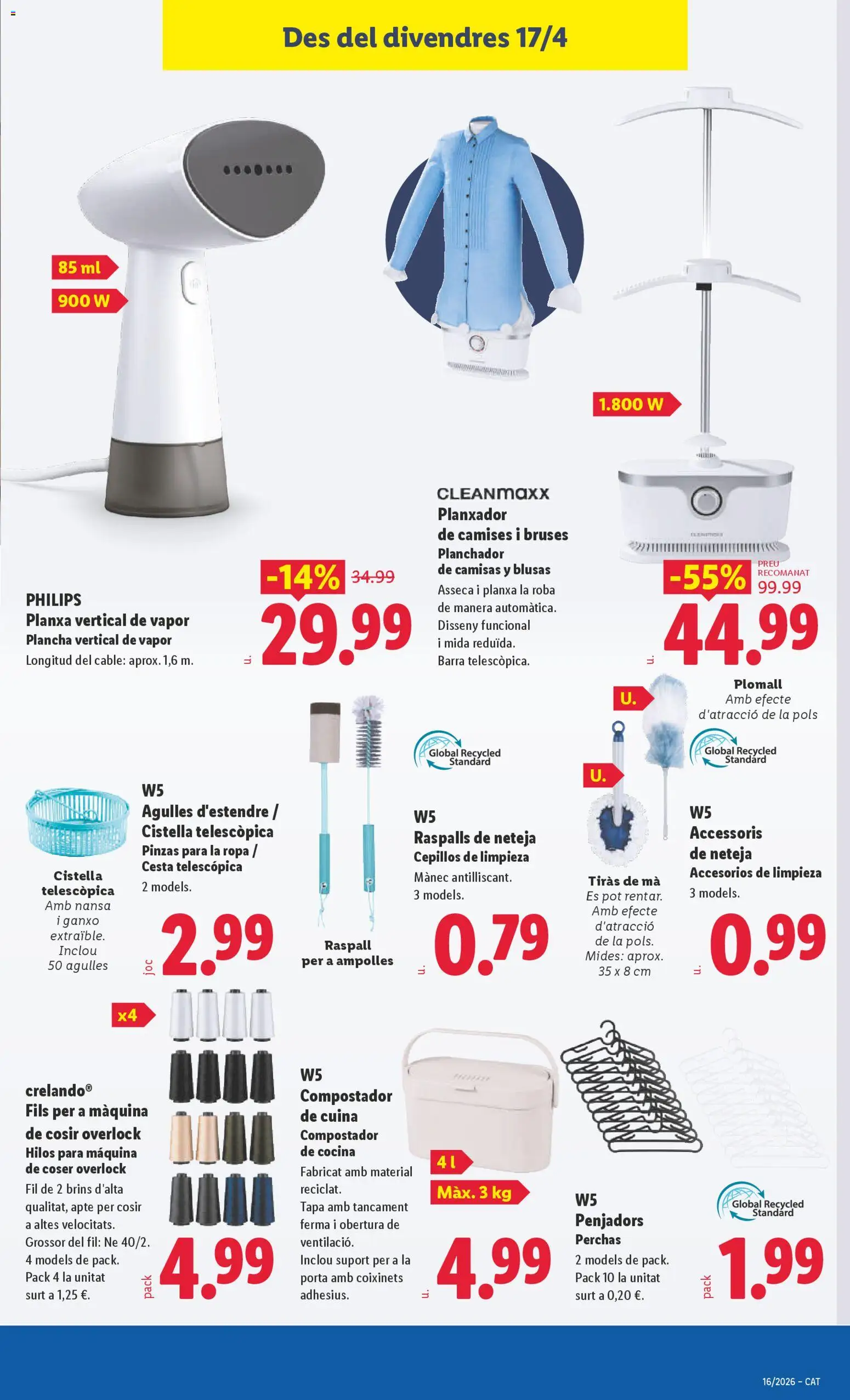 Lidl folleto de bazar │ válido desde el 13.04.2026 | Página: 21 | Productos: Ropa, Cable, Plancha, Cesta