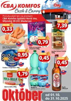 CBA Komfos leták platný od 01.10.2025