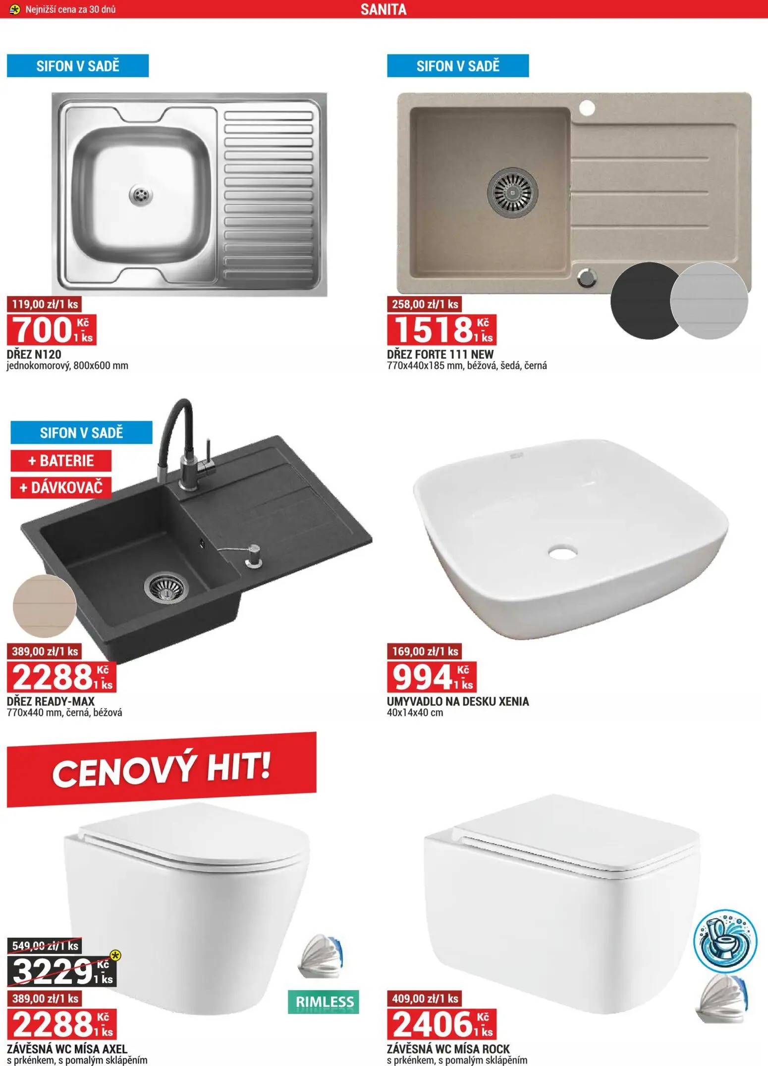 Merkury Market leták od 01.04.2026 | Strana: 34 | Produkty: Dávkovač, Umyvadlo, Wc, Baterie