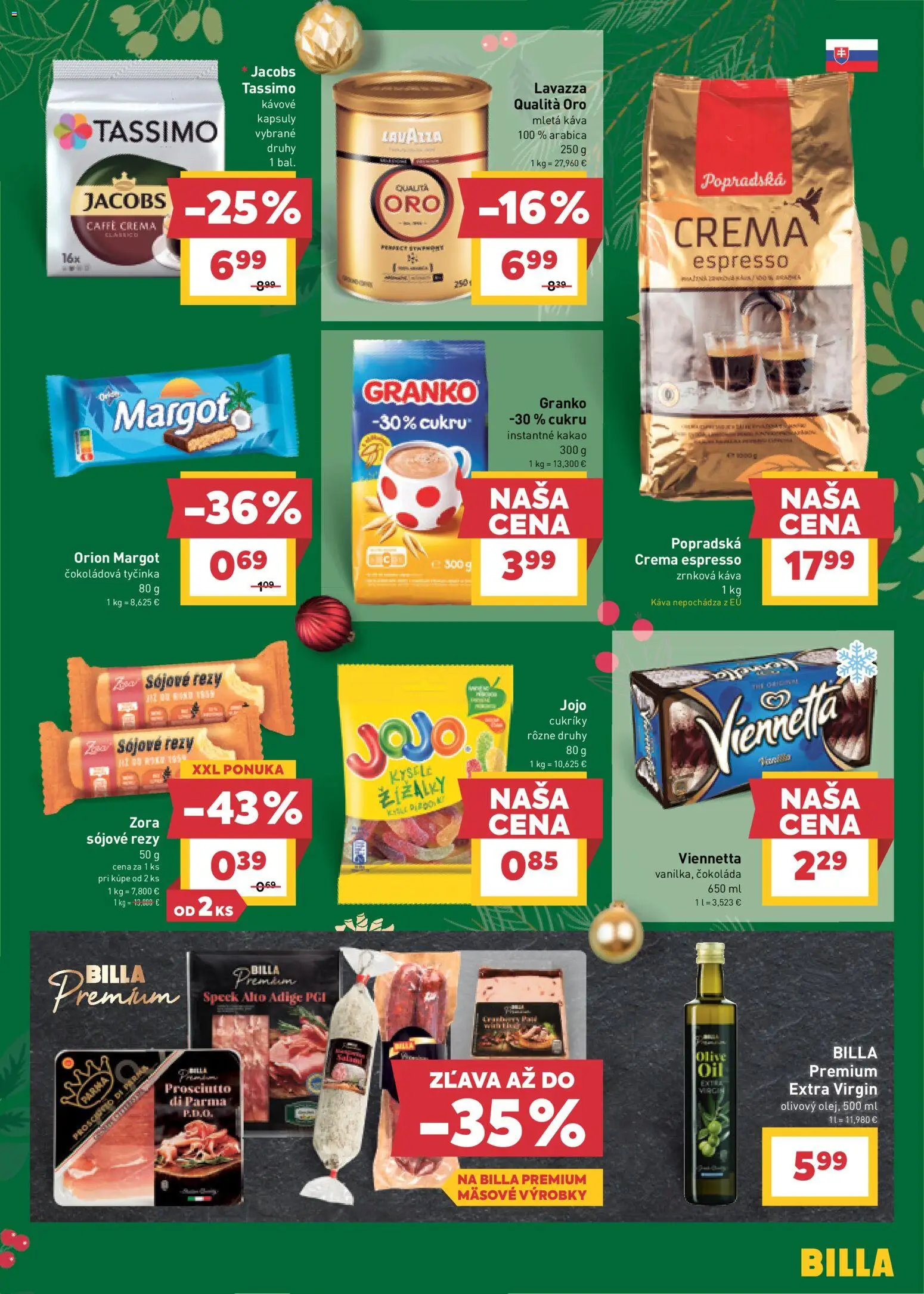 Nové Billa akcie – leták je platný od 12.11.2025 | Strana: 15 | Produkty: Káva, Granko, Zrnková káva, Kakao