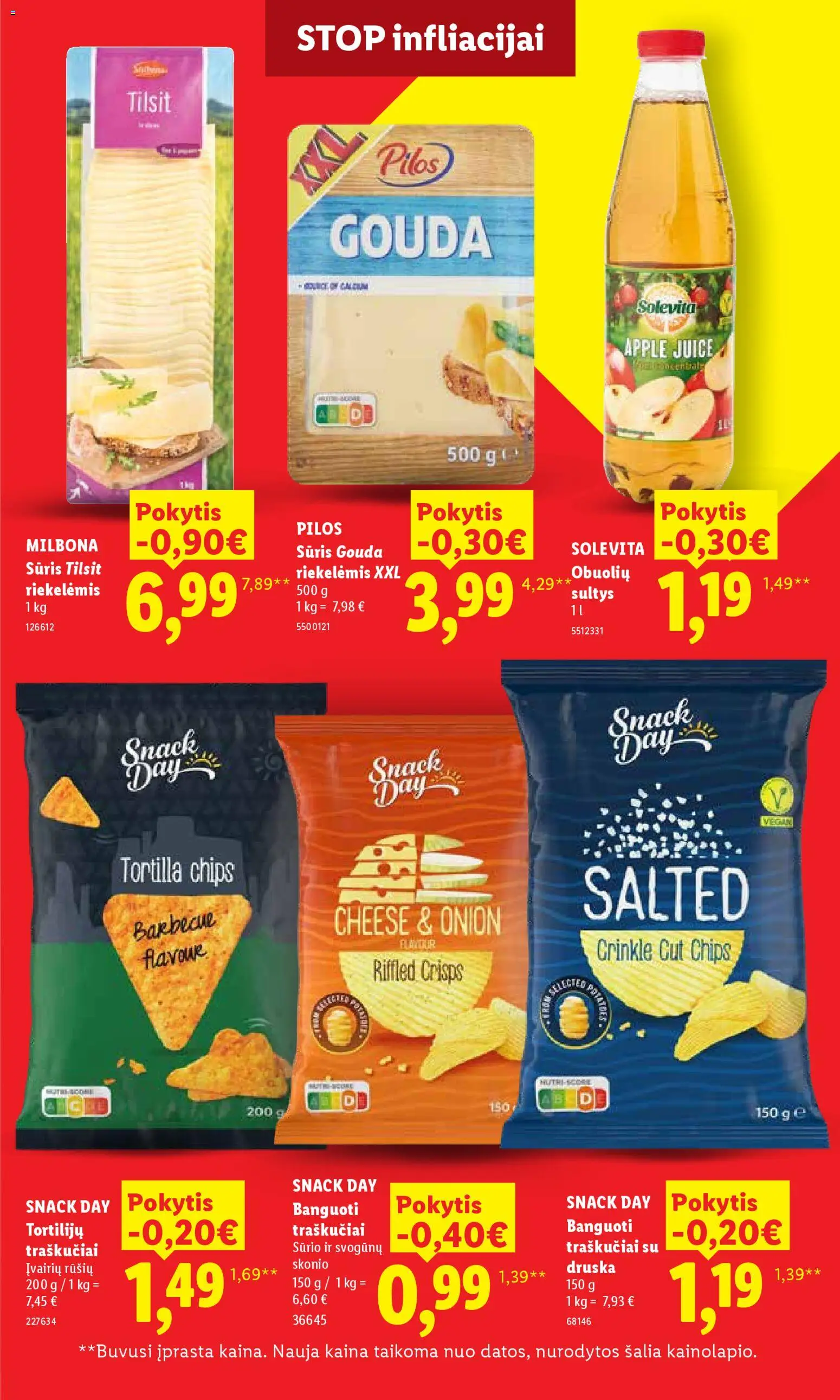 LIDL akcijos nuo 27.04.2026 | Puslapis: 3 | Prekių: Sūris, Sultys, Druska, Traškučiai