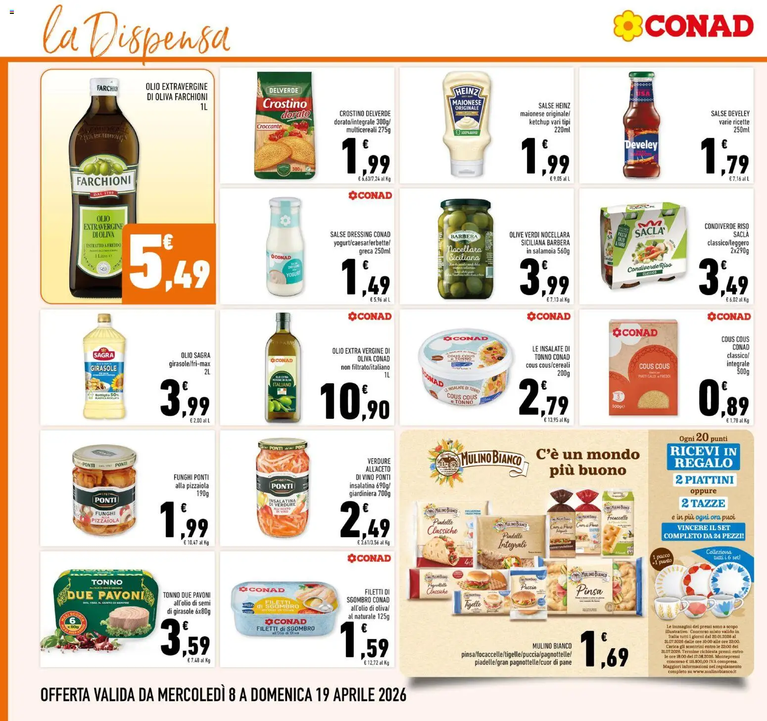 Volantino Conad del 08.04.2026 | Pagina: 12 | Prodotti: Pane, Riso, Maionese, Bottiglia