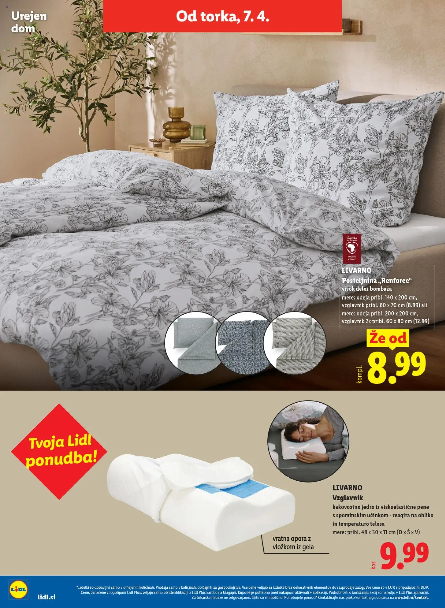 Novi Lidl katalog ponudbe – veljaven od 02.04.2026 | Stran: 68 | Izdelki: Vzglavnik, Odeja, Posteljnina