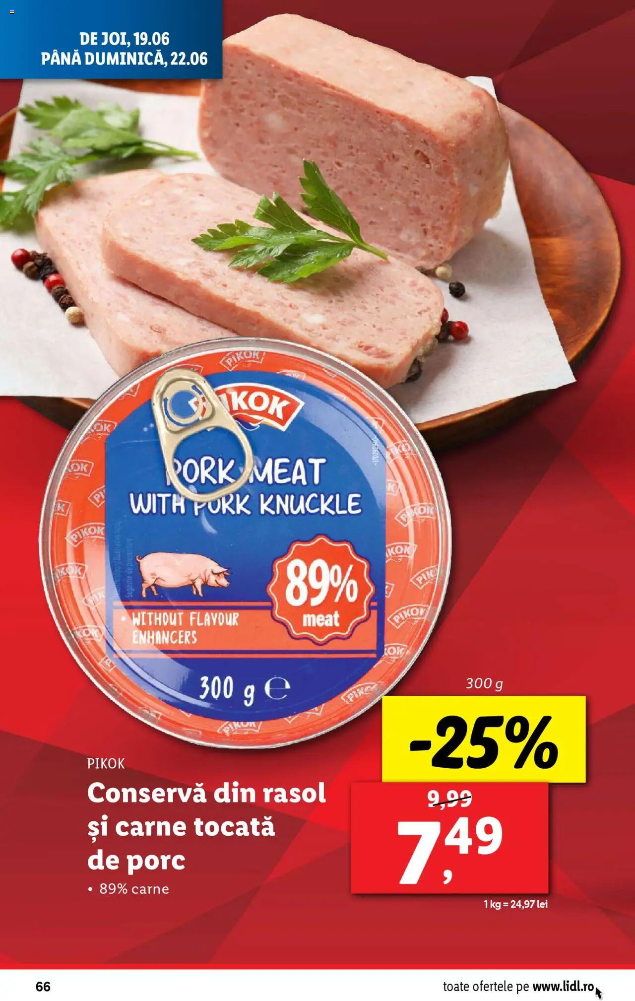 Catalog Lidl – valabil de la 16.06.2025 | Pagină: 66 | Produse: Carne tocată, Rasol
