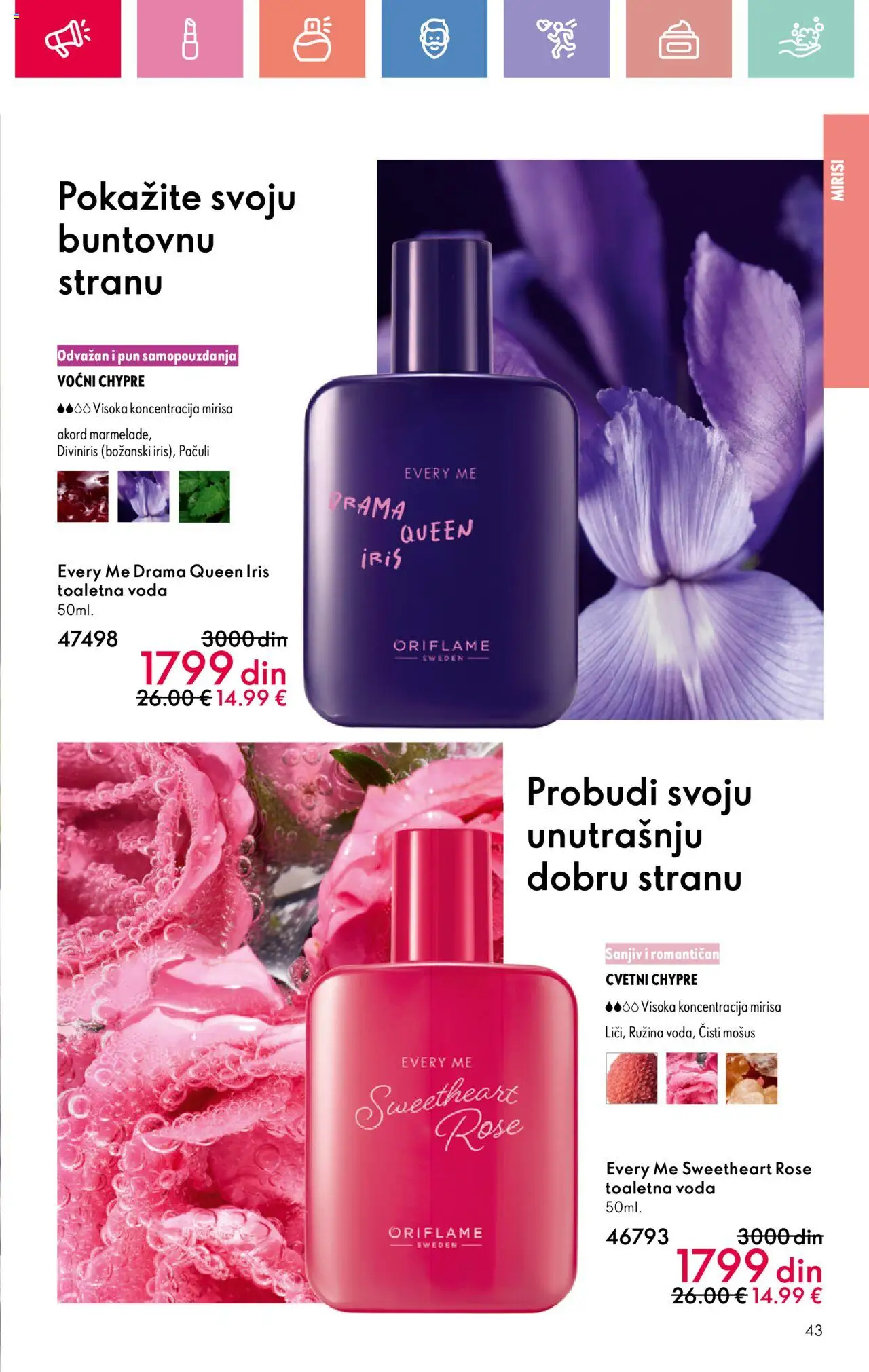 Oriflame katalog - važi od 03.08.2025 | Strana: 43 | Proizvode: Toaletna voda, Voda