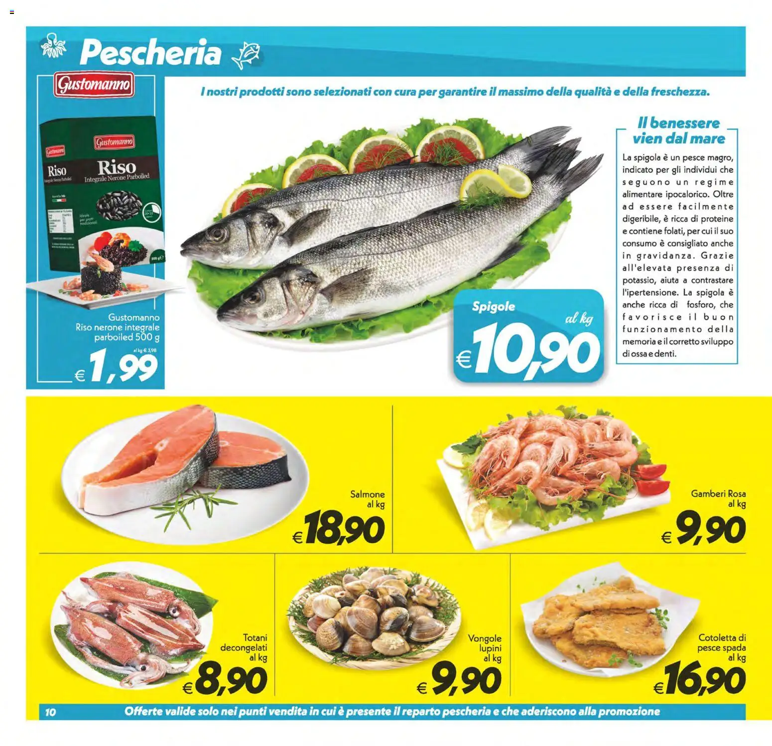 Volantino SuperConveniente del 17.04.2026 | Pagina: 10 | Prodotti: Lupini, Riso, Vongole, Pesce spada