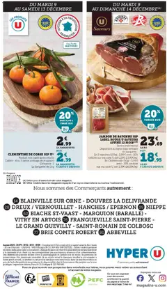 Hyper U - Prévisualisation de Hyper U catalogue valide à partir de 09.12.2025 | Page: 60 | Produits: Clémentine, Jambon, Brie