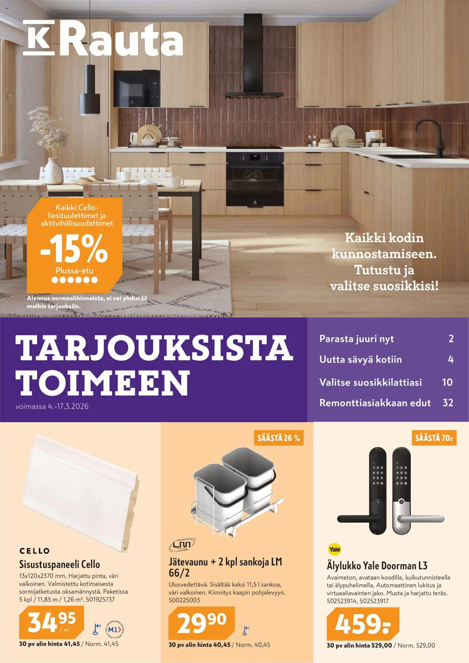 K-Rauta tarjoukset – voimassa 04.03.2026 alkaen | Sivu: 1 | Tuotteet: Voi