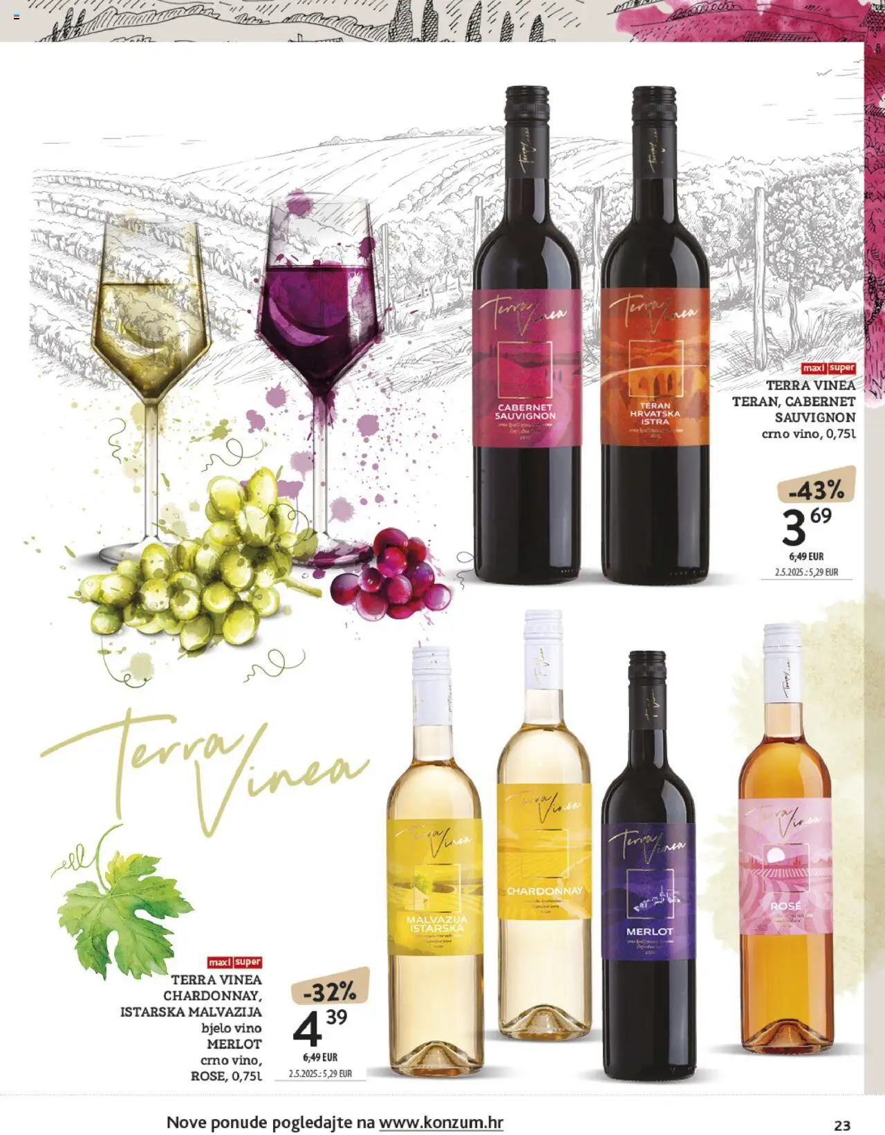 Konzum katalog | vrijedi od 13.10.2025 | Stranica: 23 | Proizvodi: Vino