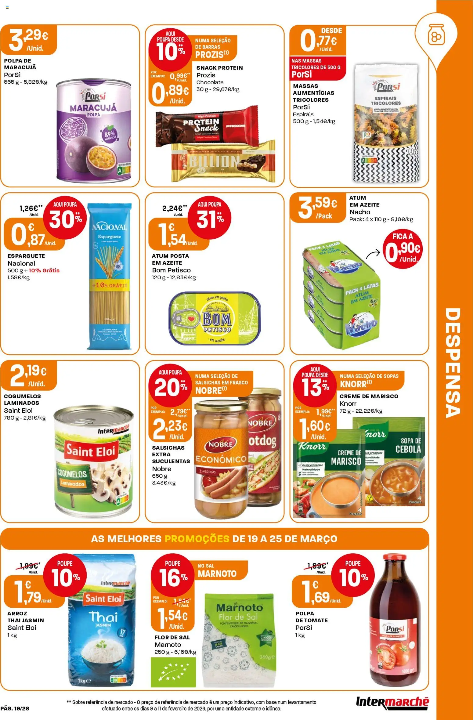 Intermarché Folheto Contact │ válido de 19.03.2026 | Página: 19 | Produtos: Atum, Cebola, Arroz, Creme