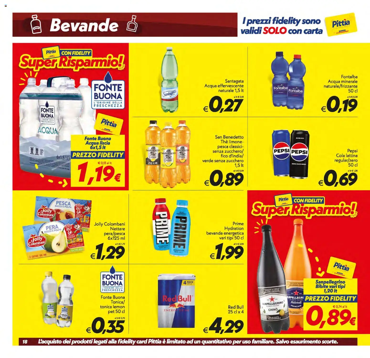 Volantino SuperConveniente del 17.03.2026 | Pagina: 18 | Prodotti: Succo, Zucchero, Pera, Acqua minerale