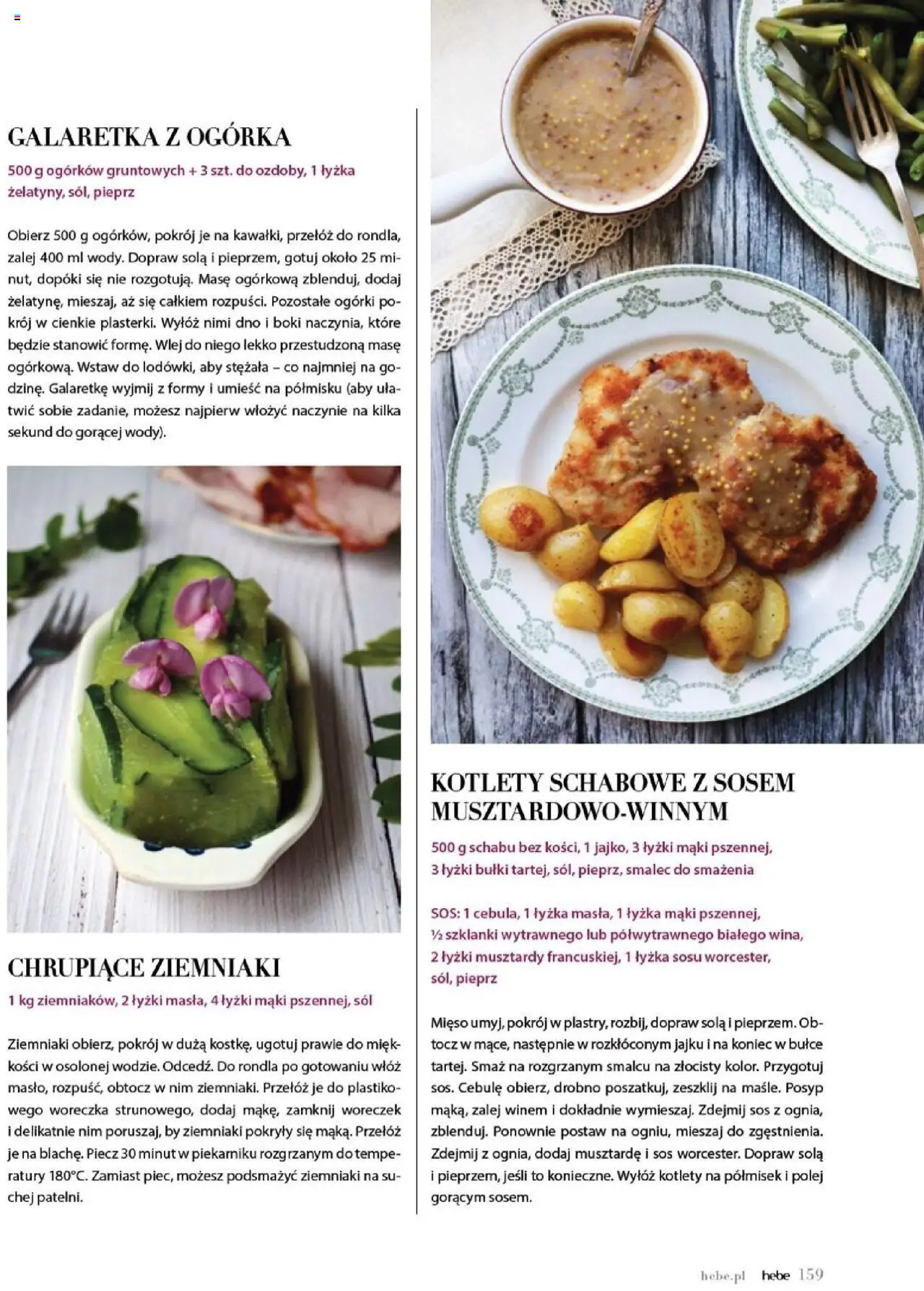 Hebe Gazetka - Magazyn od 01.07.2025 | Strona: 159 | Produkty: Mięso, Szklanki, Ziemniaki, Sól