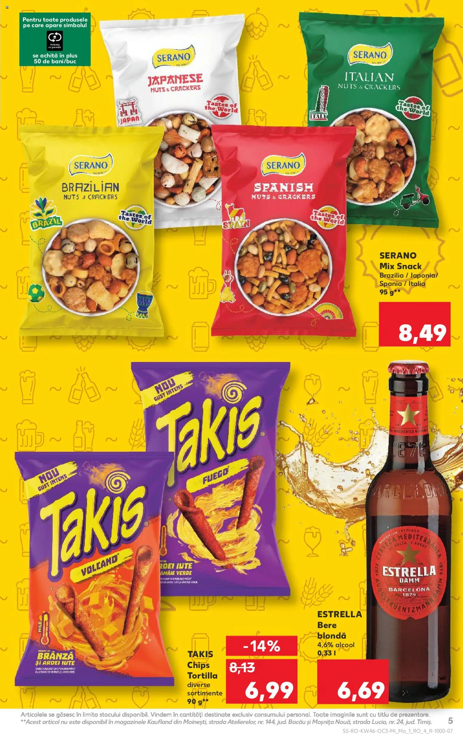 Noul catalog Kaufland – valabil de la 12.11.2025 | Pagină: 5 | Produse: Ardei, Ardei iute, Brânză, Bere