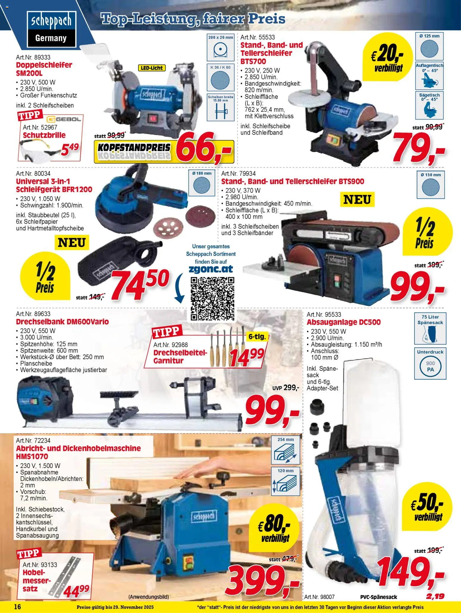 Zgonc - Flugblatt November I 2025 gültig ab 30.10.2025 | Seite: 16 | Produkte: Hobel, Bett
