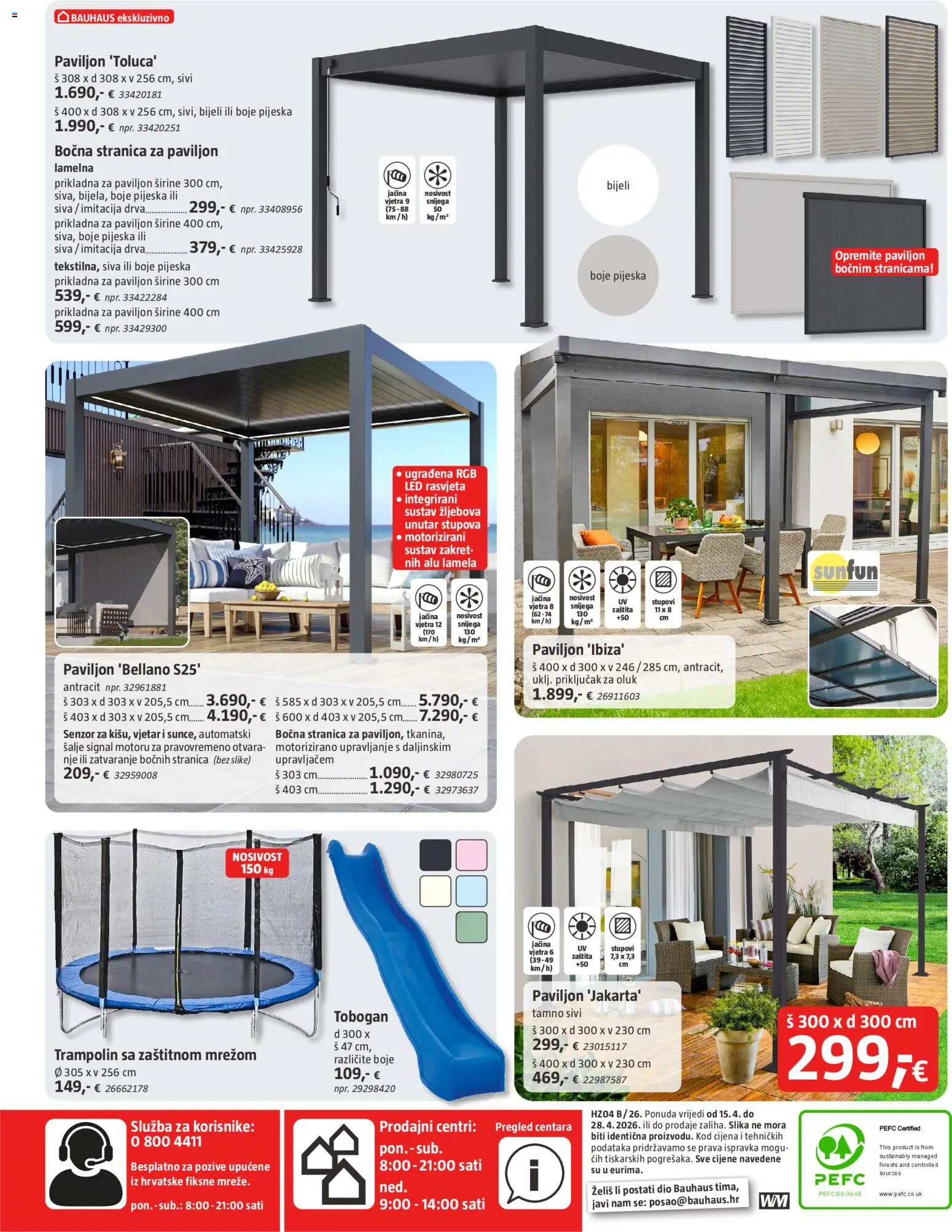 Bauhaus katalog | vrijedi od 15.04.2026 | Stranica: 24 | Proizvodi: Trampolin, Rasvjeta