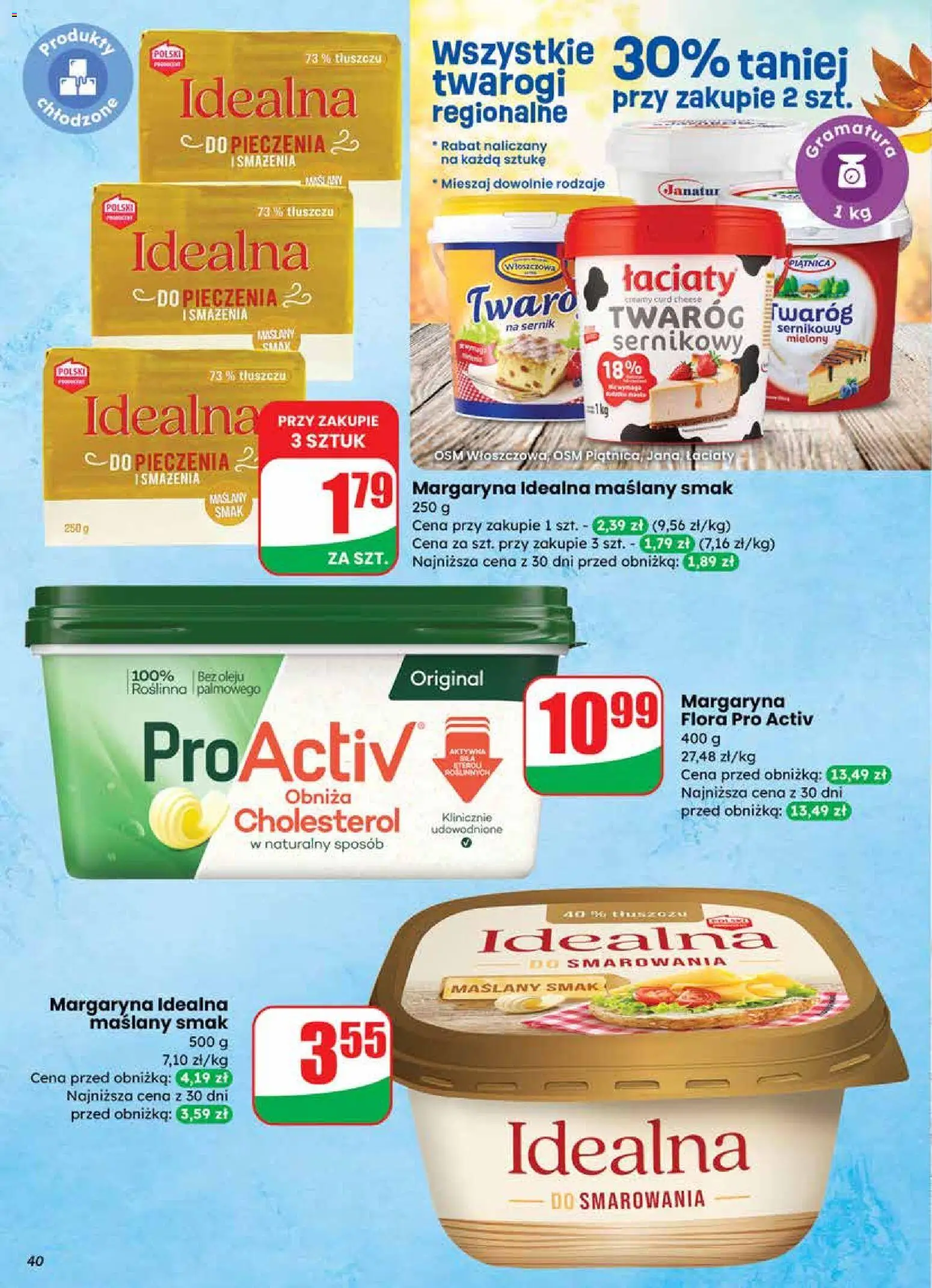 Dino Gazetka od 19.11.2025 | Strona: 40 | Produkty: Twaróg na sernik, Margaryna, Twaróg