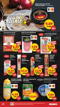 Ofertele PENNY valabile de la 15.10.2025 | Pagină: 13 | Produse: Not defteri, Crenvurști, Șuncă, Parizer