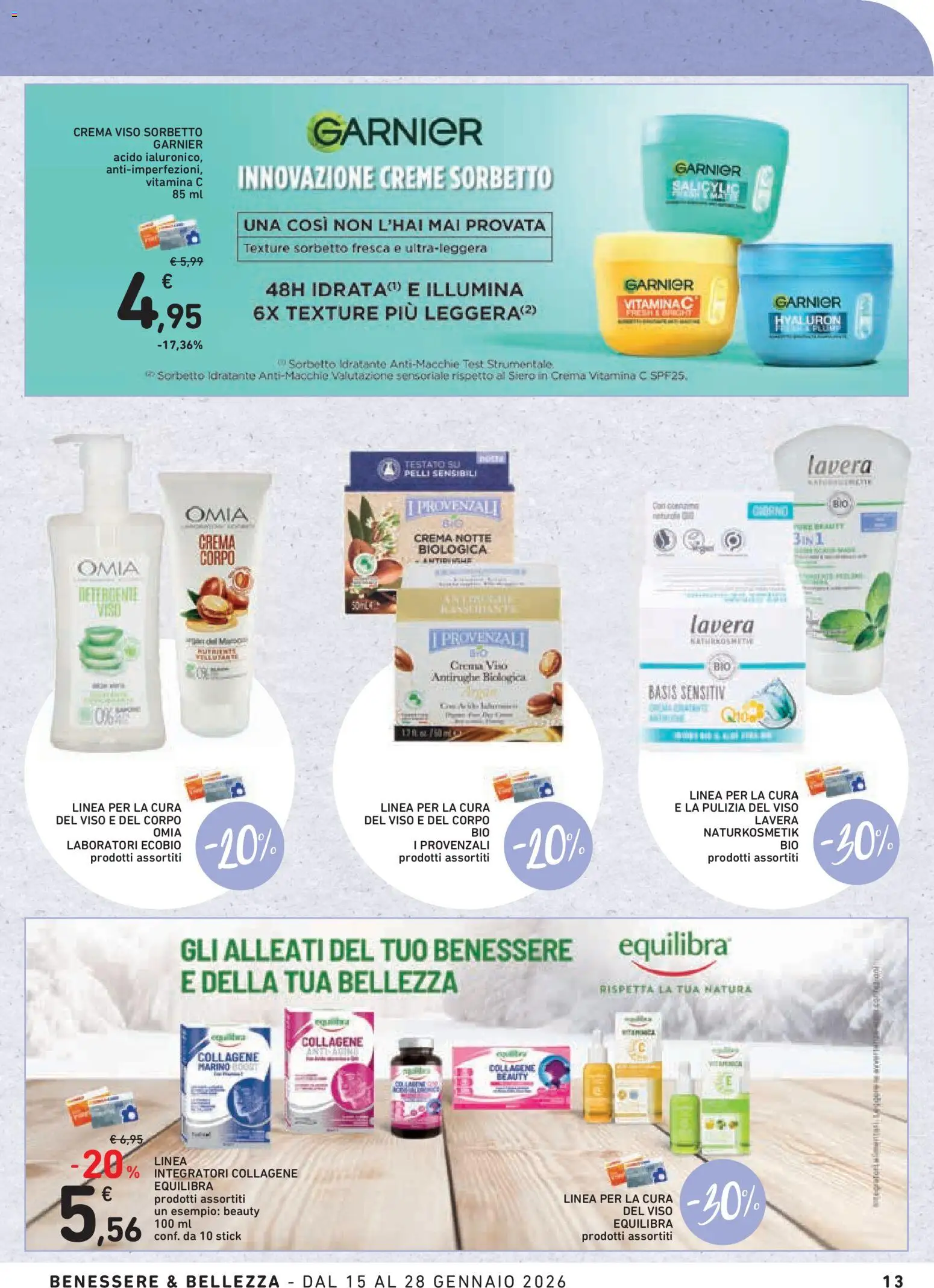 Volantino Conad del 15.01.2026 | Pagina: 13 | Prodotti: Crema, Detergente, Crema viso, Sorbetto