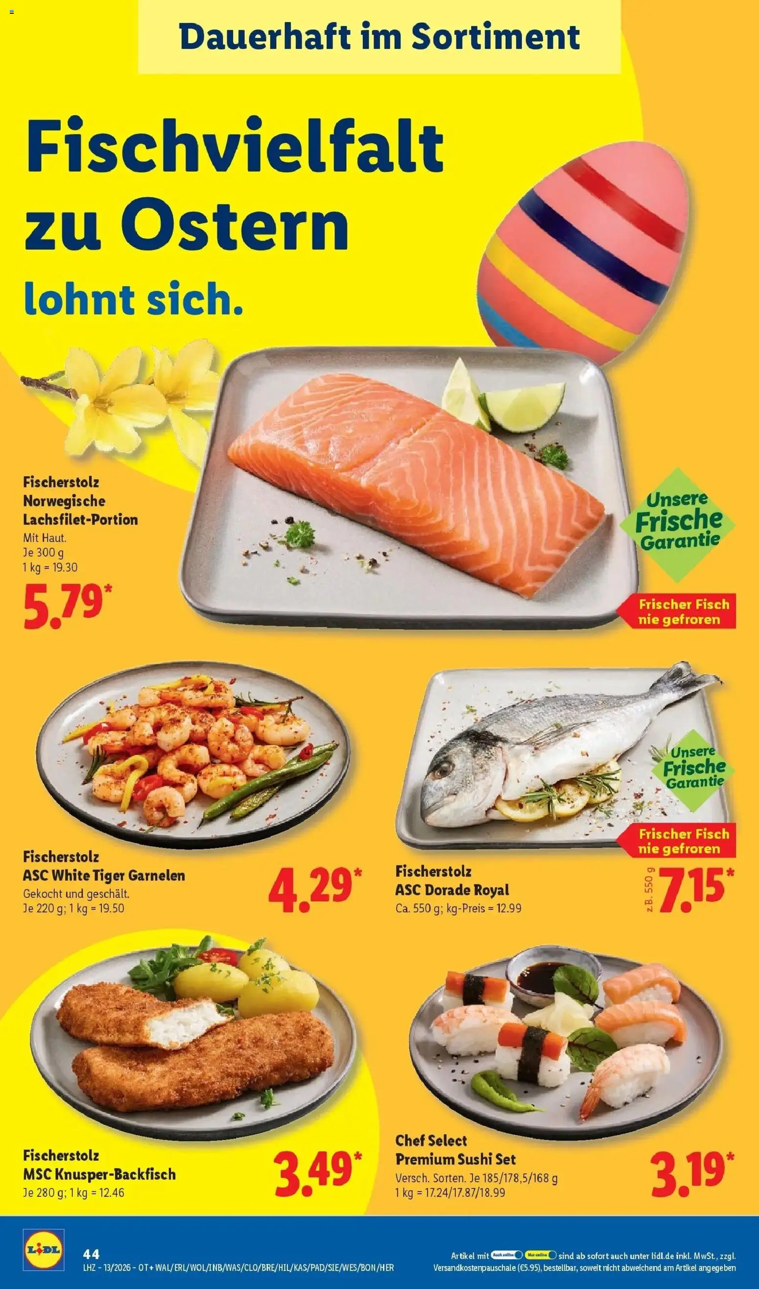 Lidl Prospekt Enkenbach-alsenborn – gültig ab 23.03.2026 | Seite: 66 | Produkte: Dorade, Garnelen, Fisch, Tiger garnelen