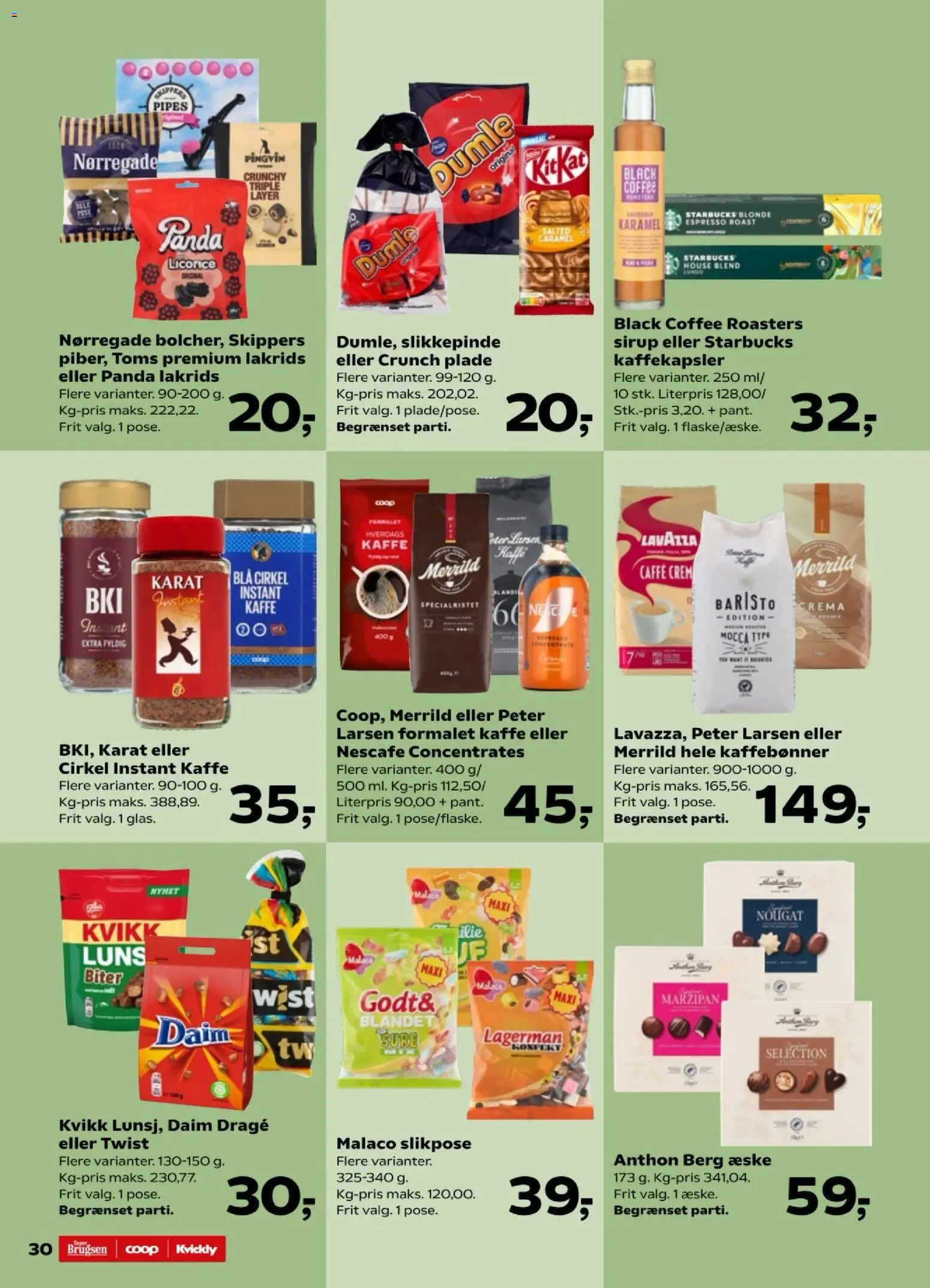 Kvickly tilbudsavis – gyldig fra 24.04.2026 | Side: 31 | Produkter: Kaffe, Lakrids, Nougat, Instant Kaffe