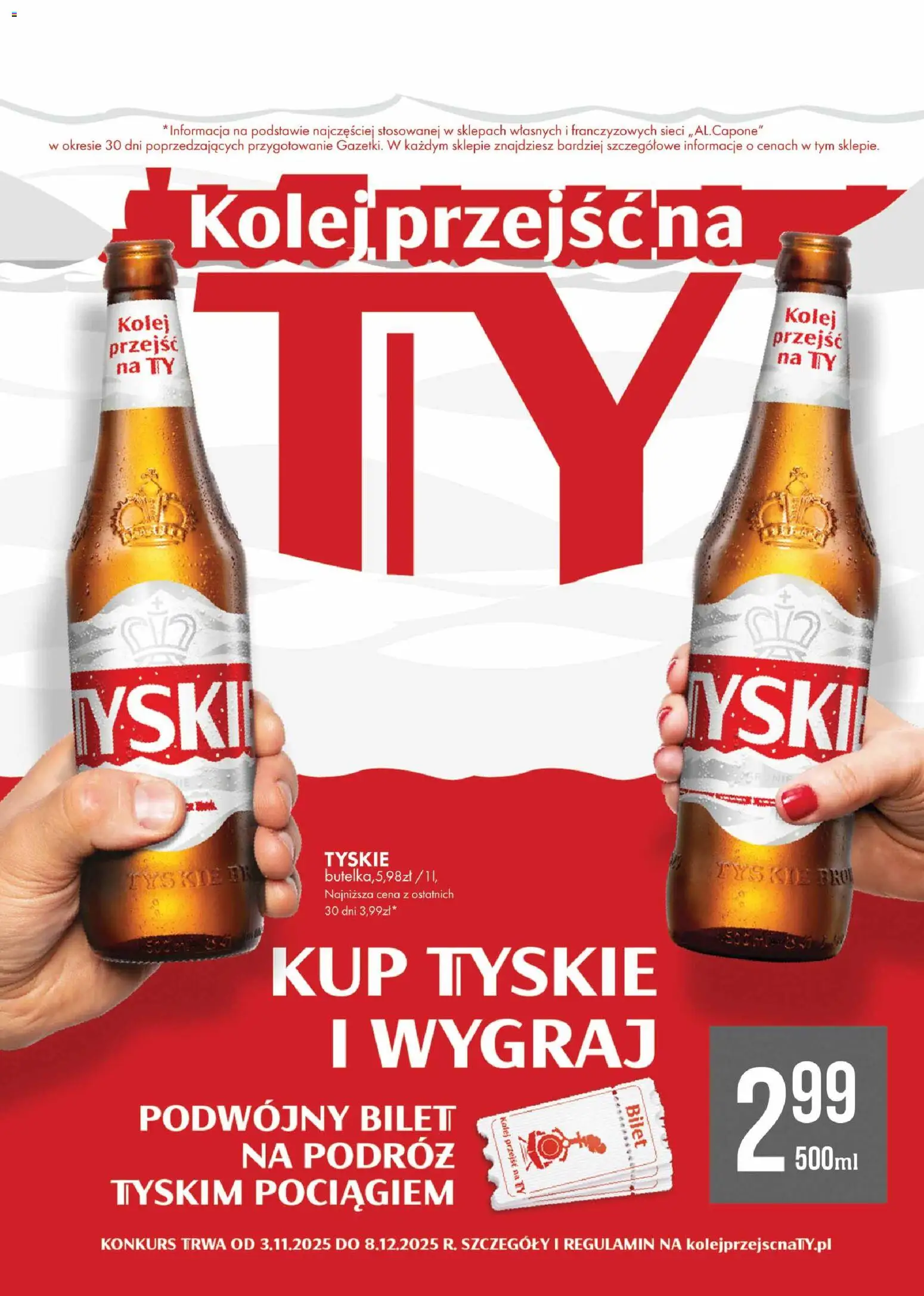 Al.Capone Gazetka od 13.11.2025 | Strona: 54 | Produkty: Tyskie