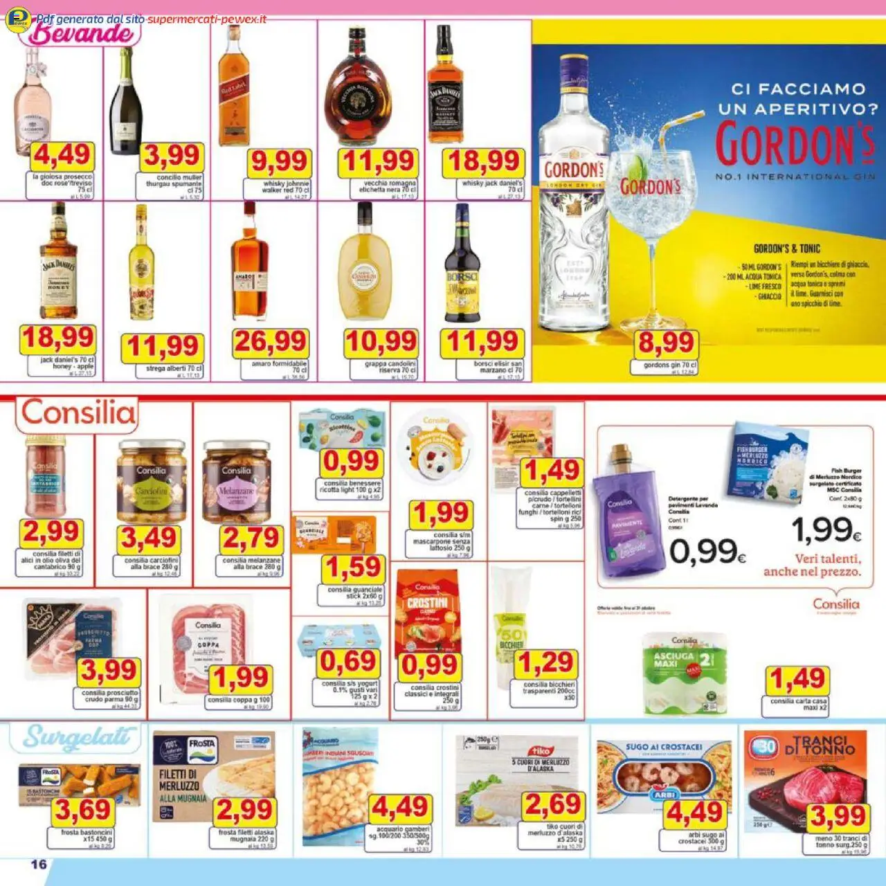 Volantino Pewex del 08.10.2025 | Pagina: 16 | Prodotti: Yogurt, Acqua, Lavanda, Grappa