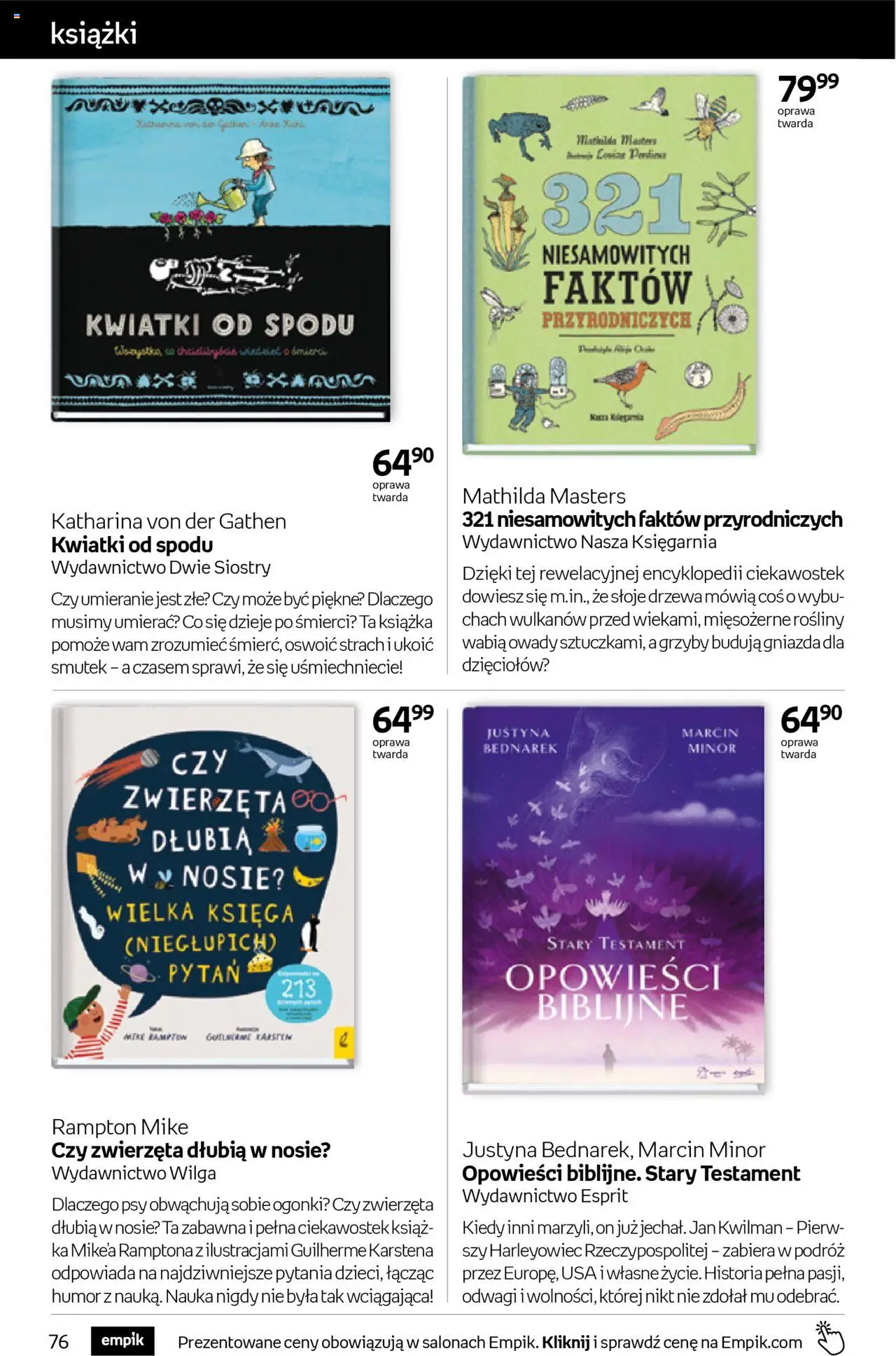 Empik promocje - Tom kultury Książki od 15.10.2025 | Strona: 76 | Produkty: Kwiatki, Książki, Rosliny