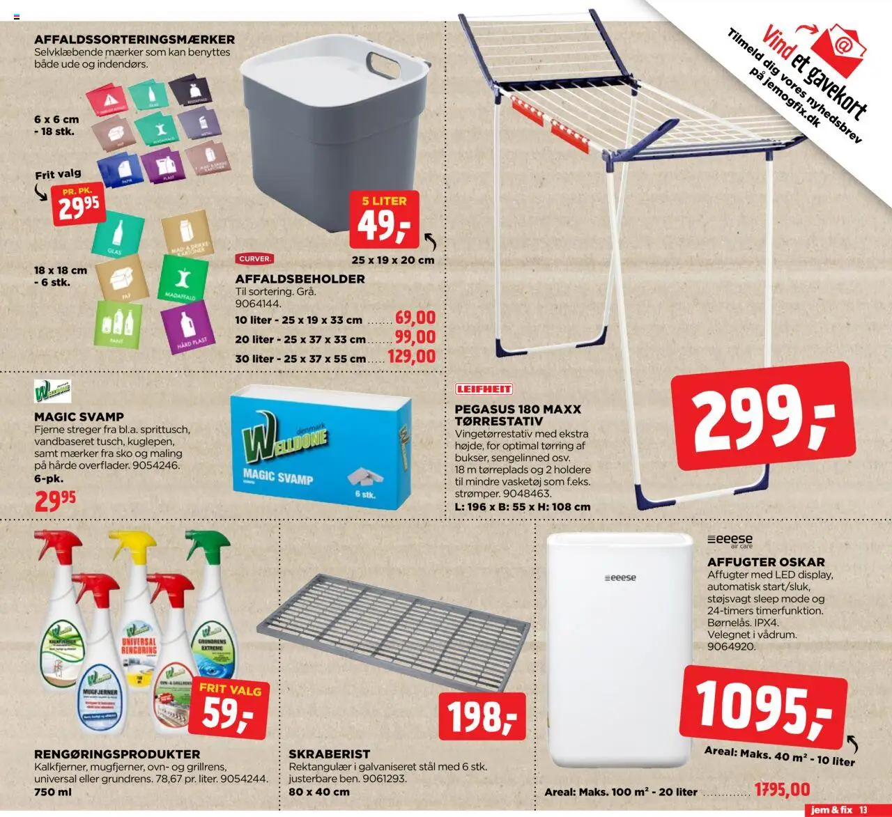 Jem & fix tilbudsavis – gyldig fra 12.10.2025 | Side: 13 | Produkter: Svamp, Søm, Sko, Ovn