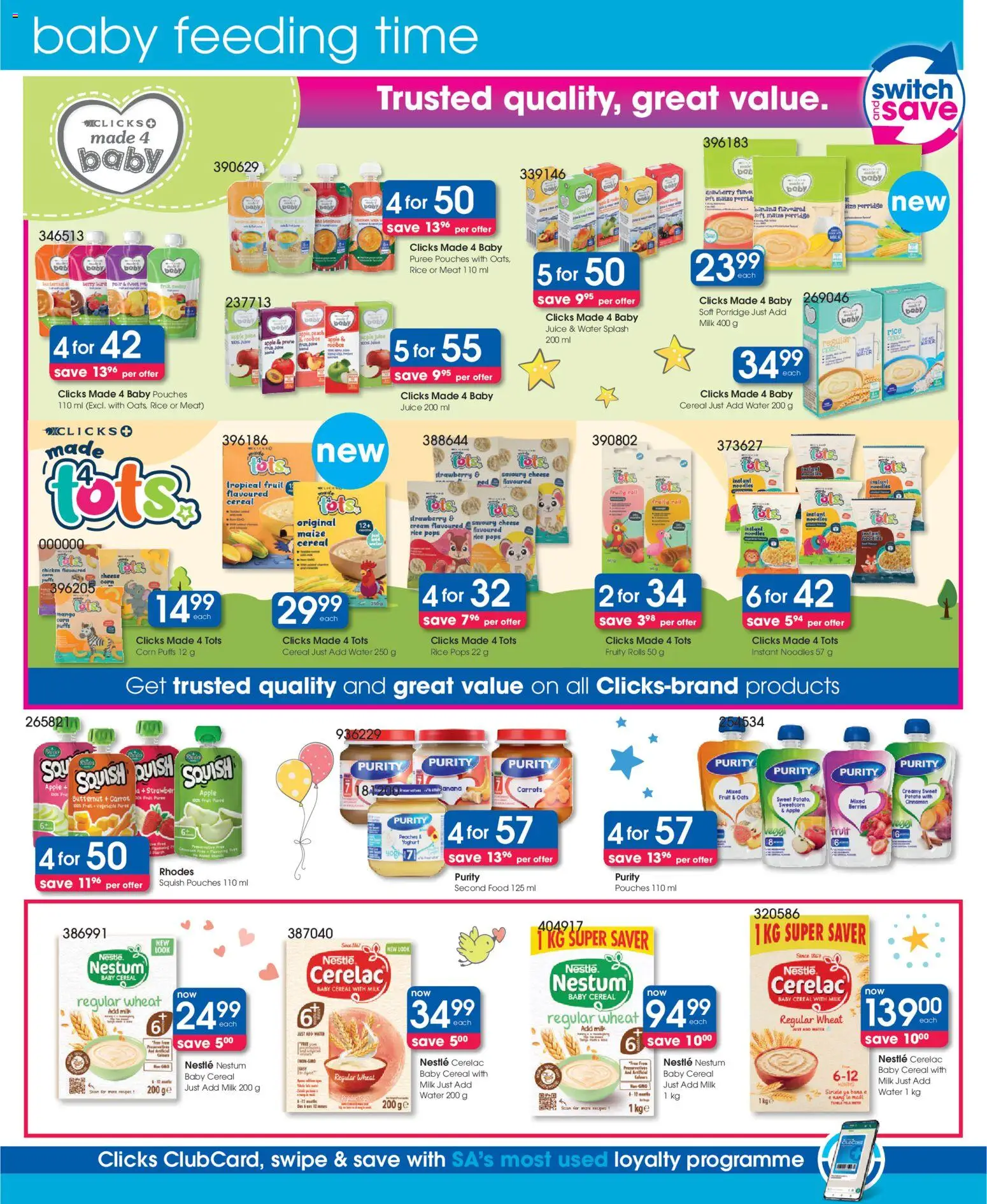 New Clicks catalogue – valid from 09.04.2026 | Page: 24 | Products: Yoghurt, Juice, Chicken, Cream