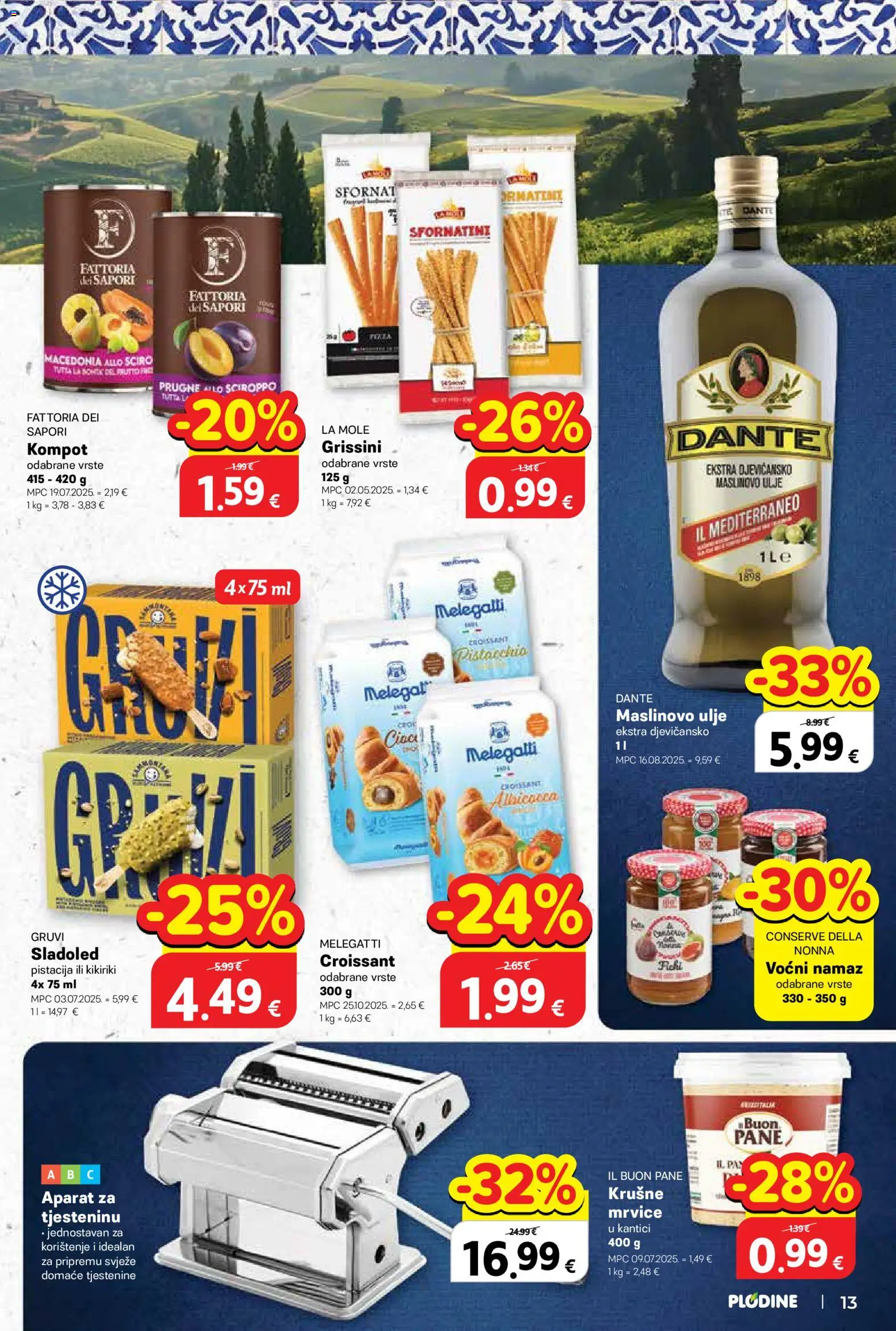 Plodine katalog | vrijedi od 15.04.2026 | Stranica: 13 | Proizvodi: Ulje, Kikiriki, Sladoled, Namaz