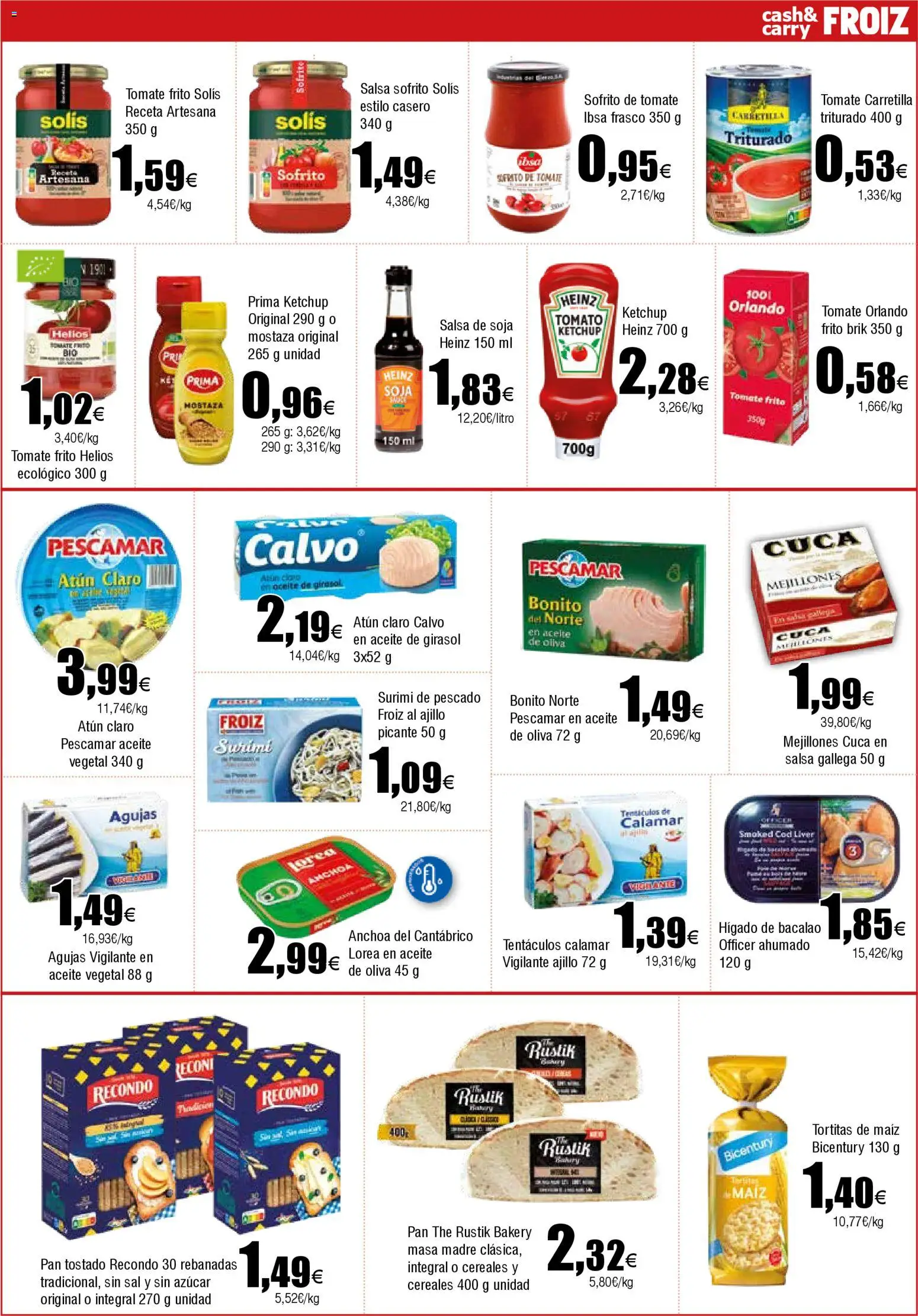 Froiz - Folleto Cash │ válido desde el 11.02.2026 | Página: 3 | Productos: Pan, Pescado, Aceite de girasol, Atún claro