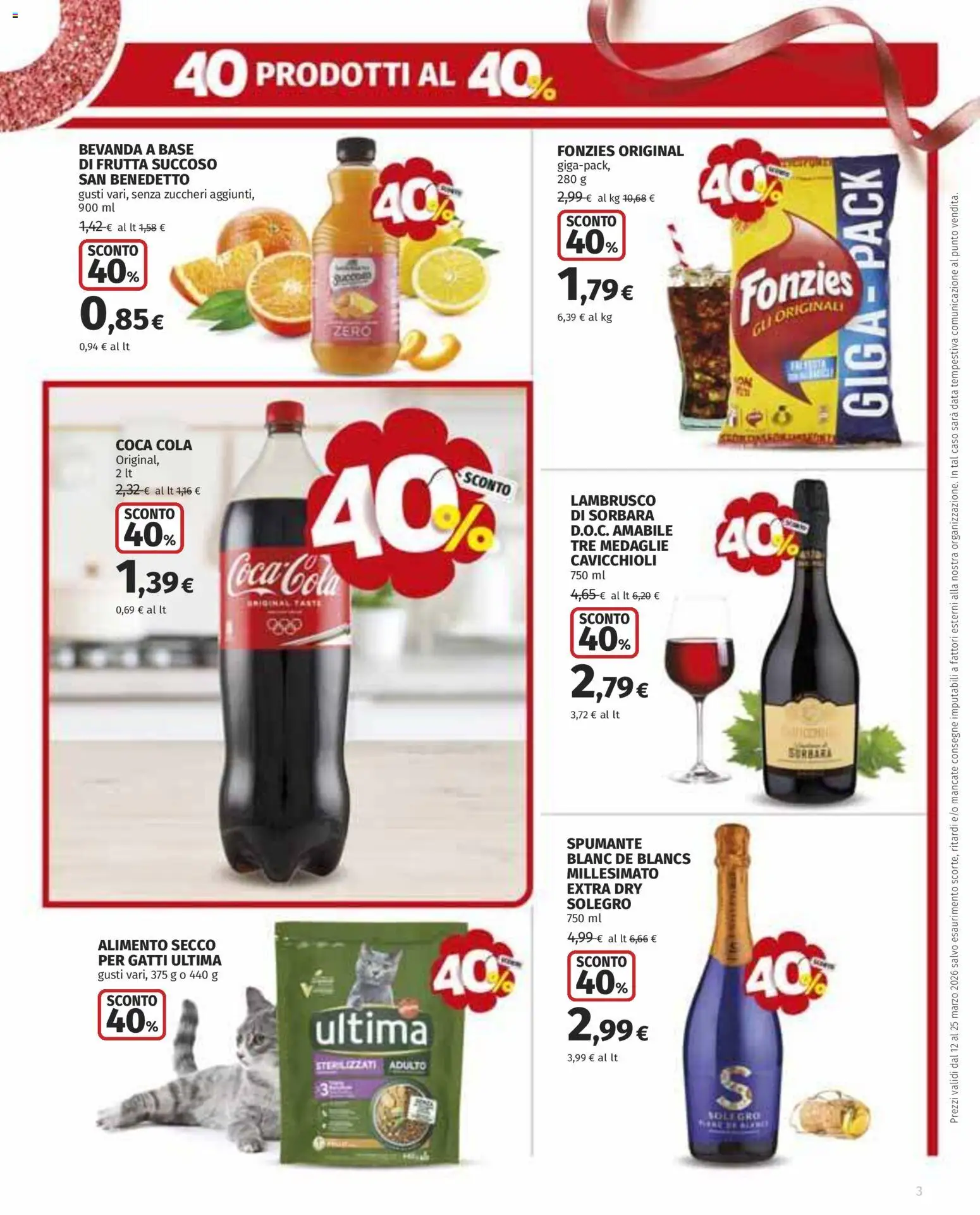 Volantino Ipercoop del 12.03.2026 | Pagina: 3 | Prodotti: Frutta, Data, Spumante, Coca Cola