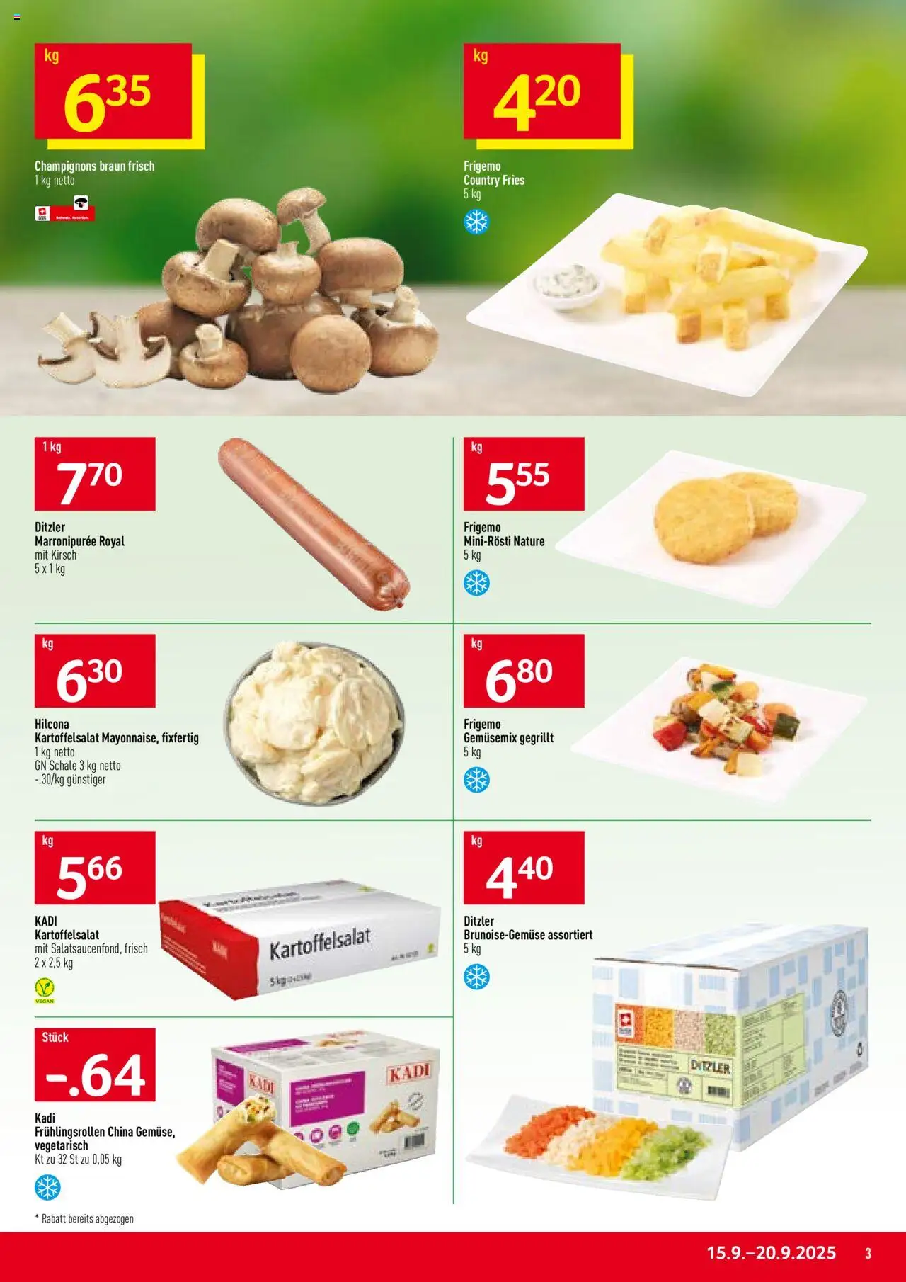 Prodega Aktionen – gültig ab 15.09.2025 | Seite: 3 | Produkte: Champignons